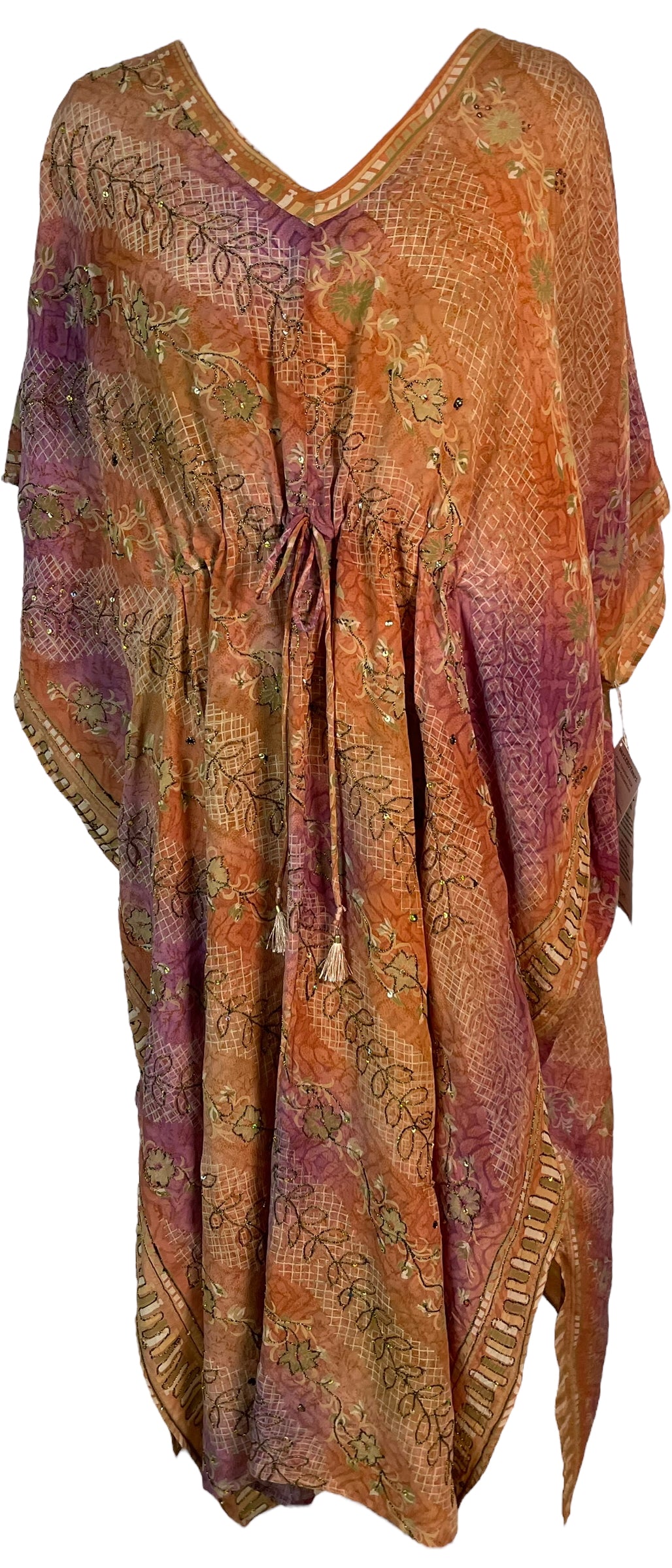 PRG6371 Sheer Avatar Pure Silk Maxi Kaftan