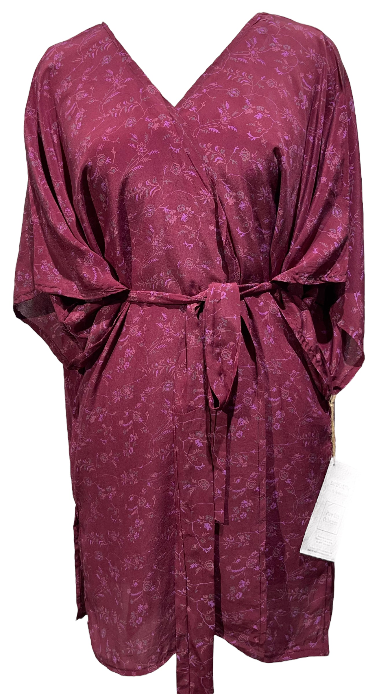 PRC3689 Avatar Pure Silk Kimono-Sleevedd Jacket with Belt