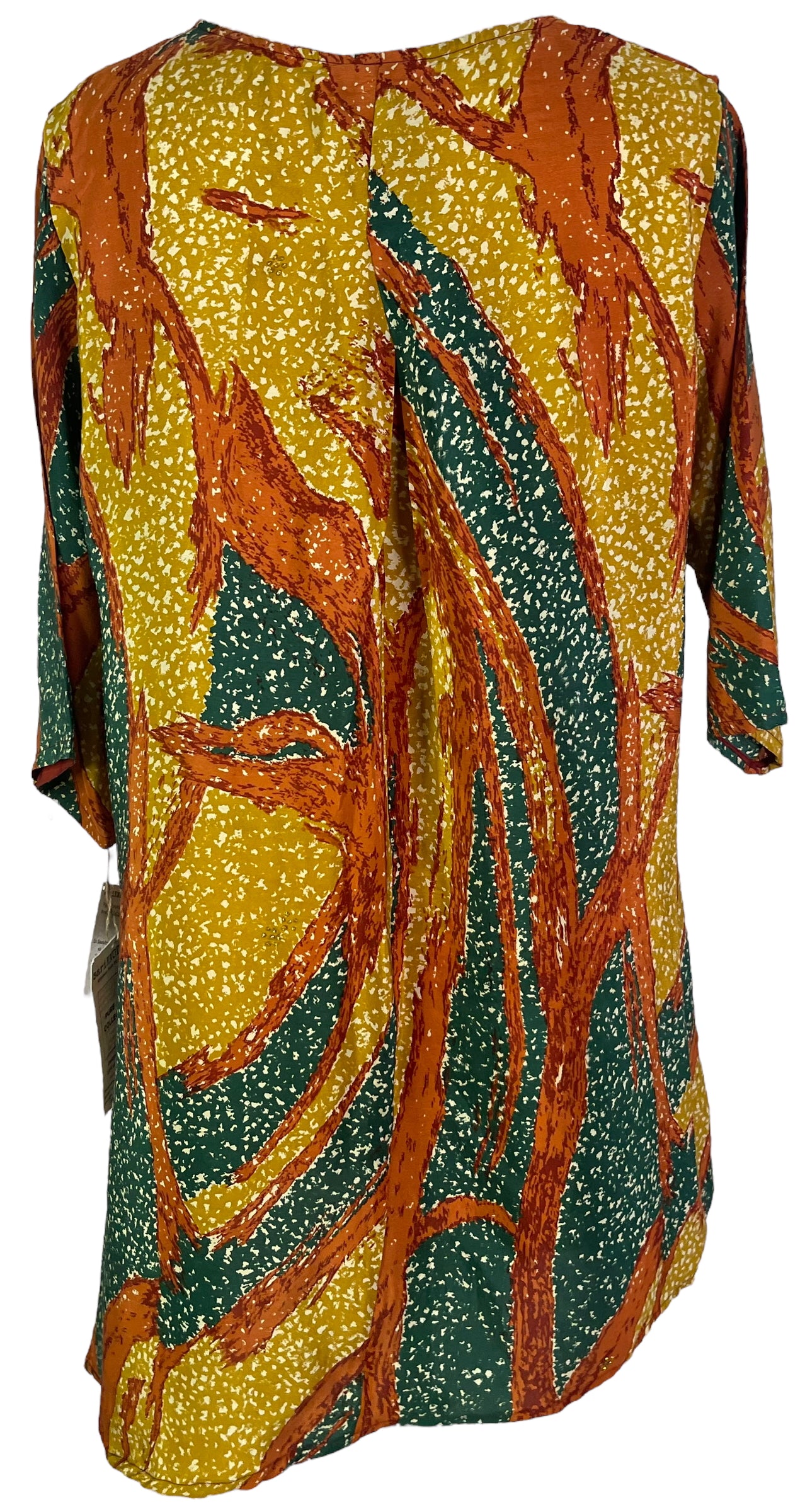 REVOLUTIONHER PRC6554 Avatar Pure Silk Self Pocket Tunic Dress