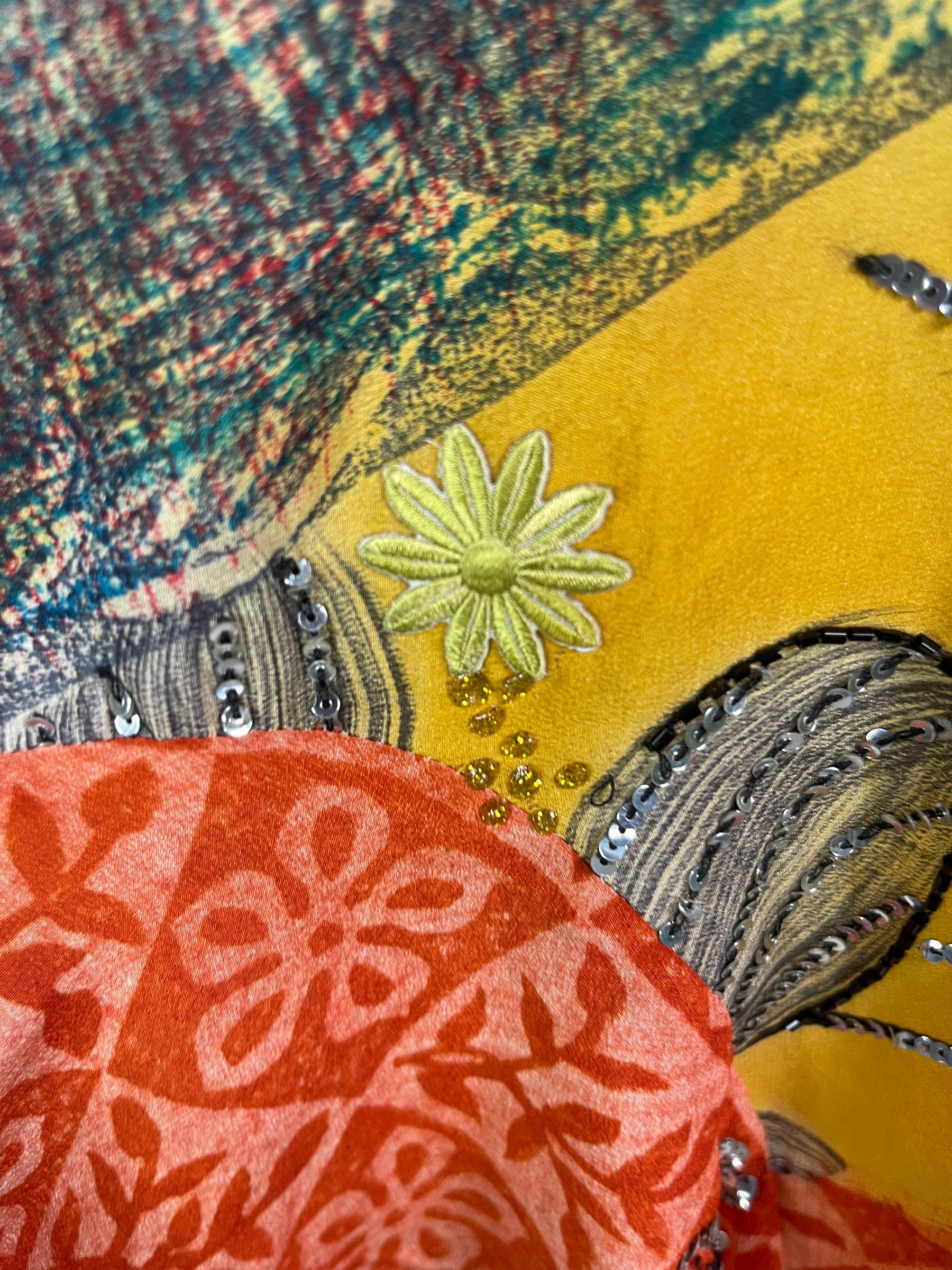 REVOLUTIONHER PRC6530 Avatar Pure Silk Self Pocket Tunic Dress