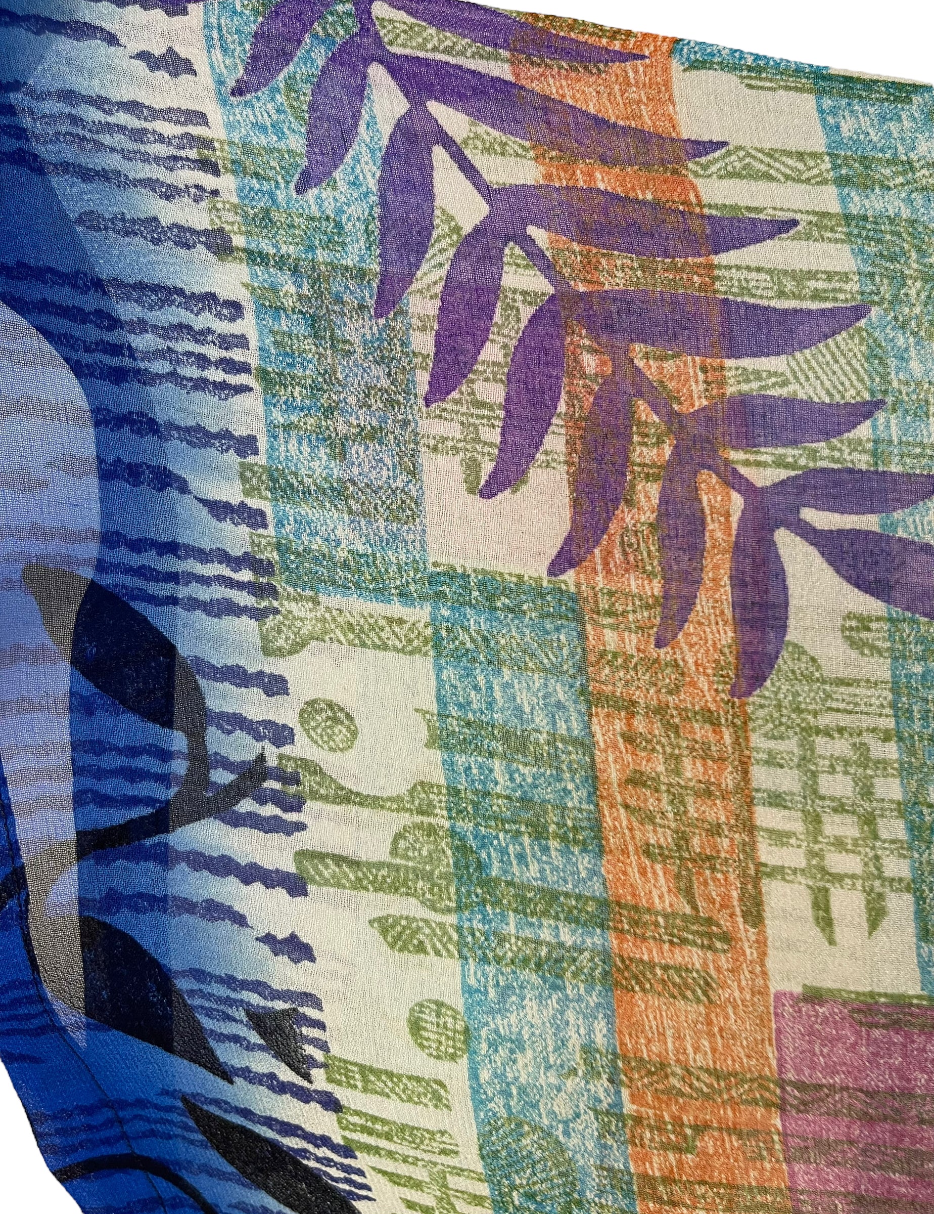 PRG6508 Sheer Avatar Pure Silk Side Slit Top