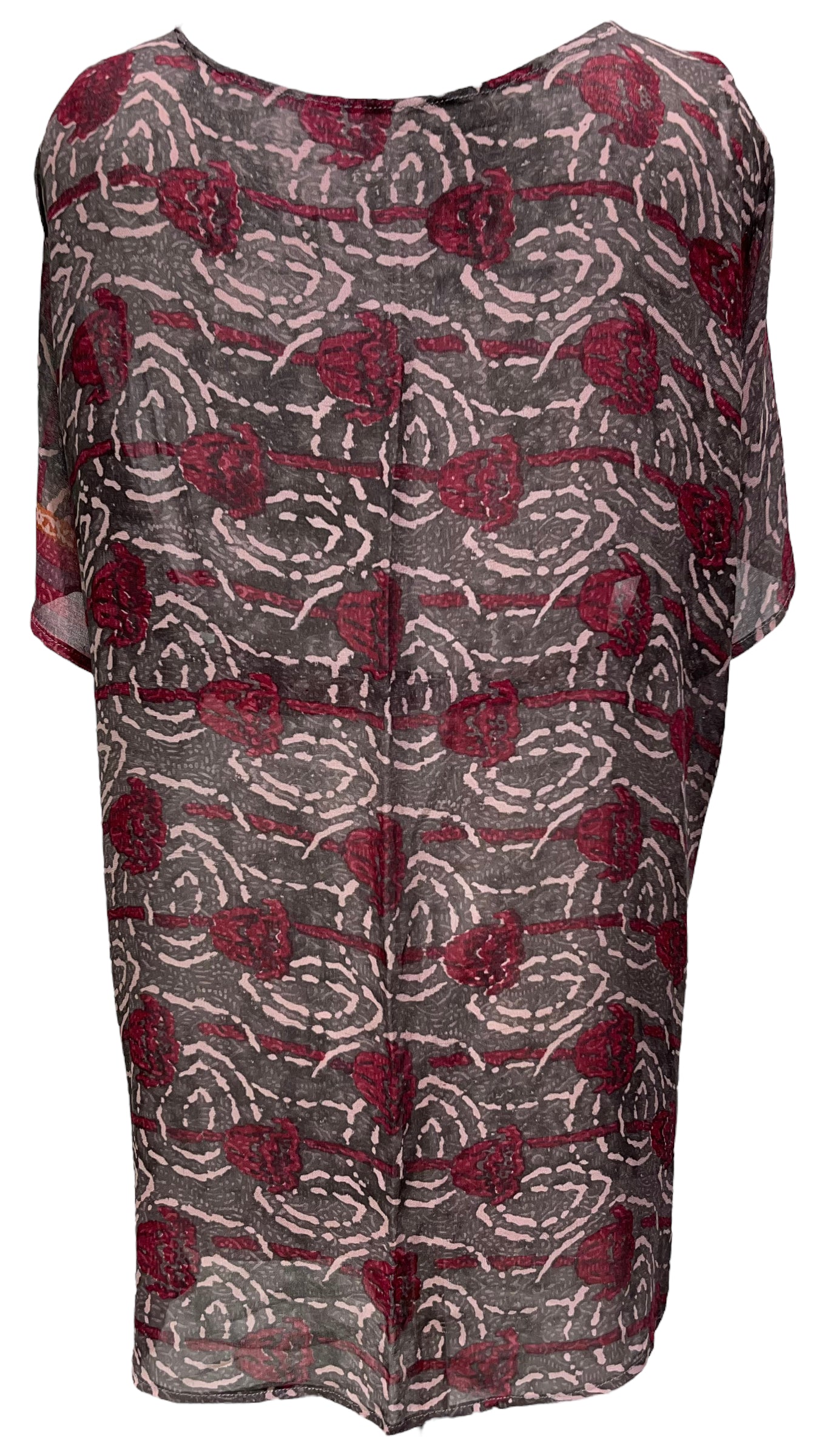 PRG3075 Sheer Avatar Pure Silk Kimono-Sleevedd Jacket with Belt