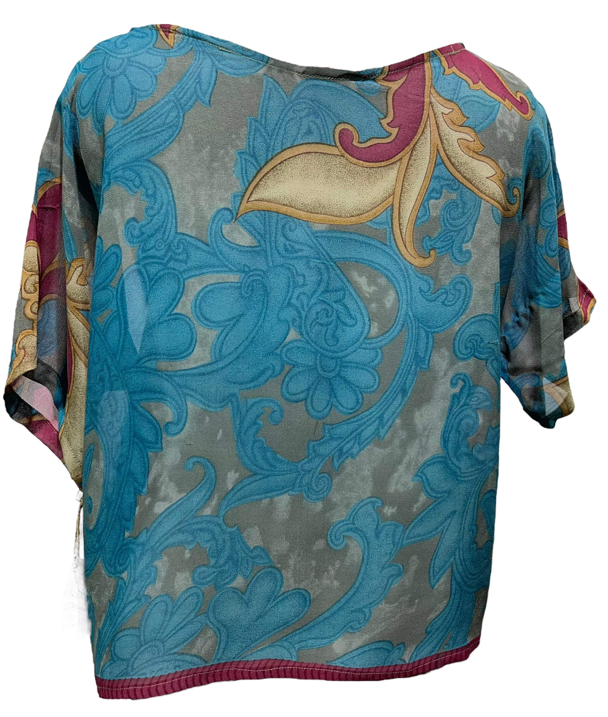 FINAL SALE PRG3966 Sheer Avatar Pure Silk Boxy Top