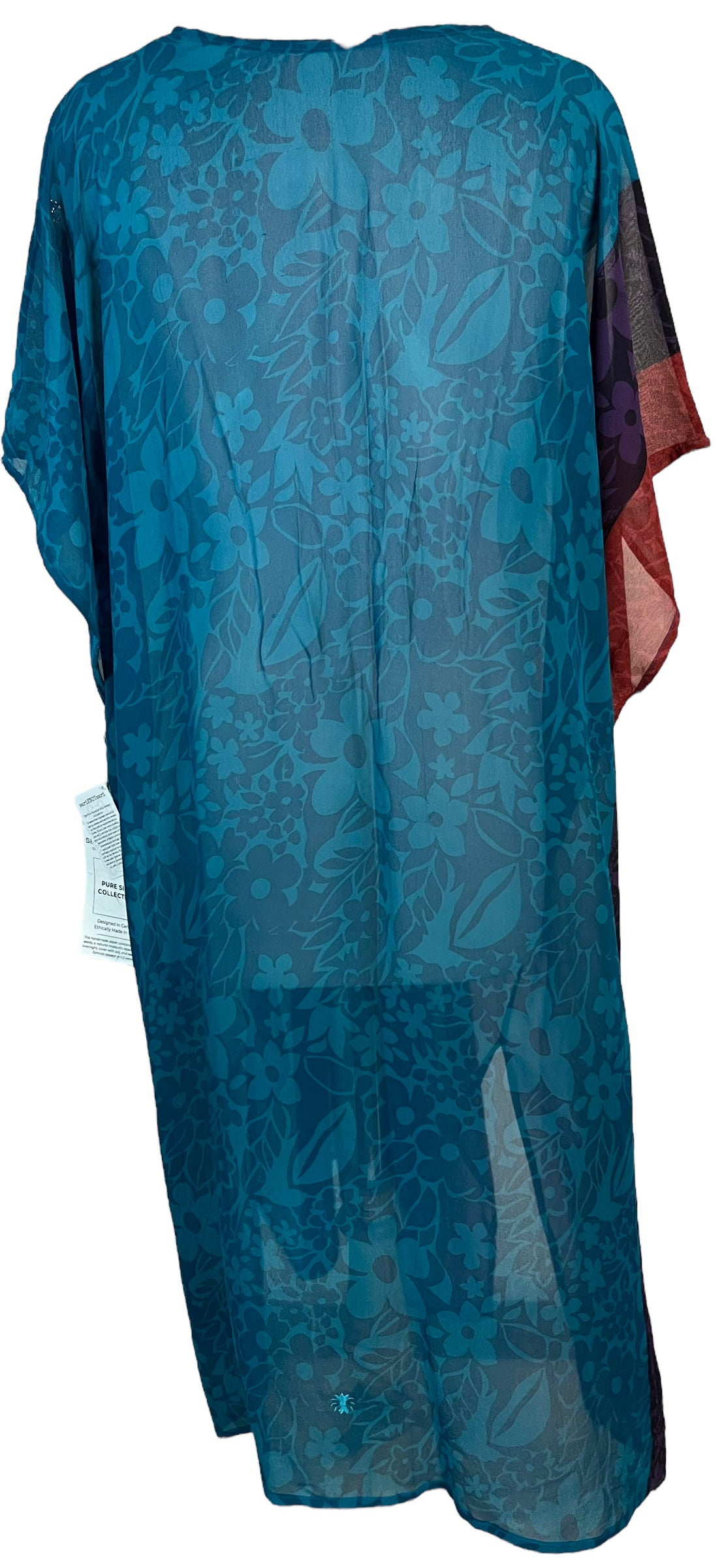 REVOLUTIONHER PRG6368 Sheer Avatar Pure Silk Maxi Kaftan