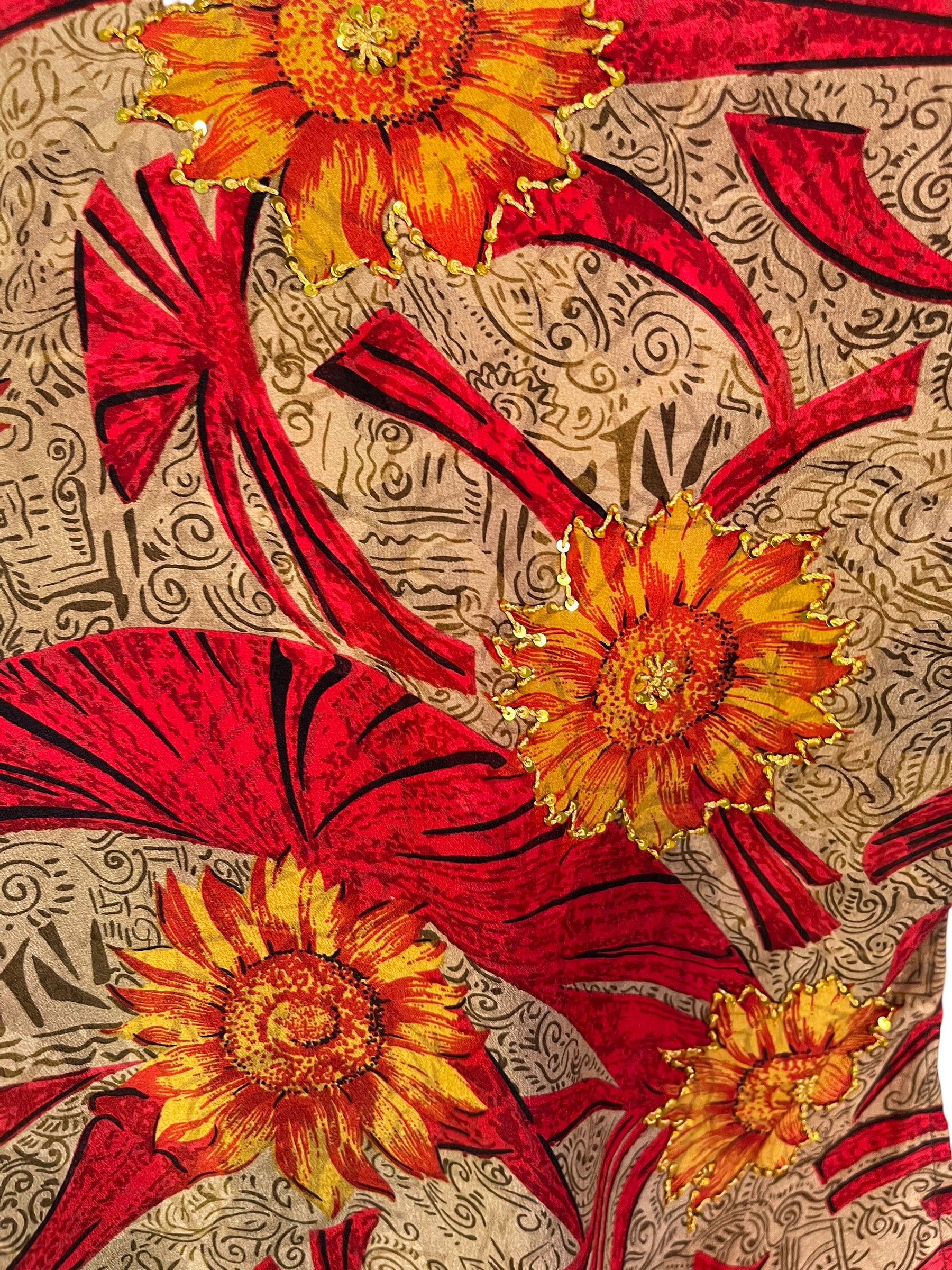 REVOLUTIONHER PRC6688 Avatar Pure Silk Side Slit Top