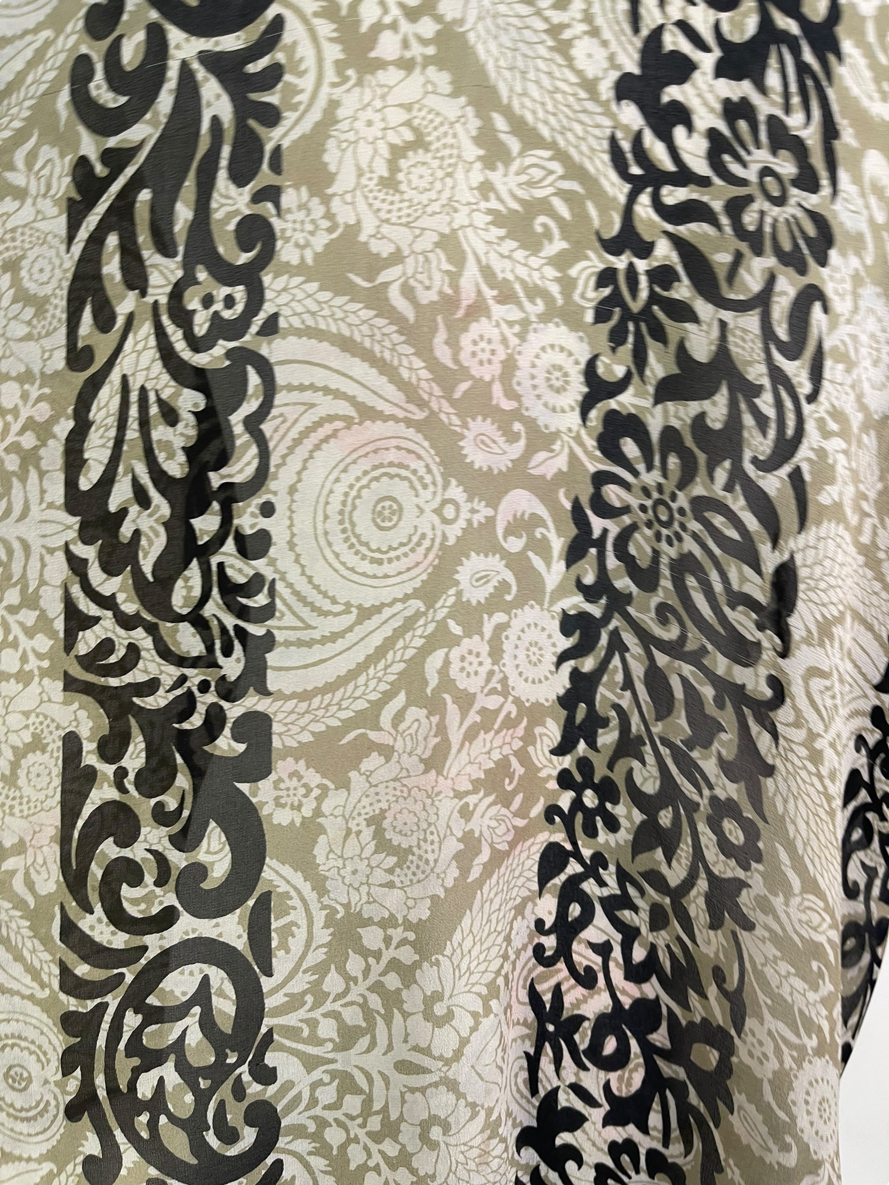 PRG7128 Sheer Wabi Sabi Pure Silk Long Tunic with Side Ties