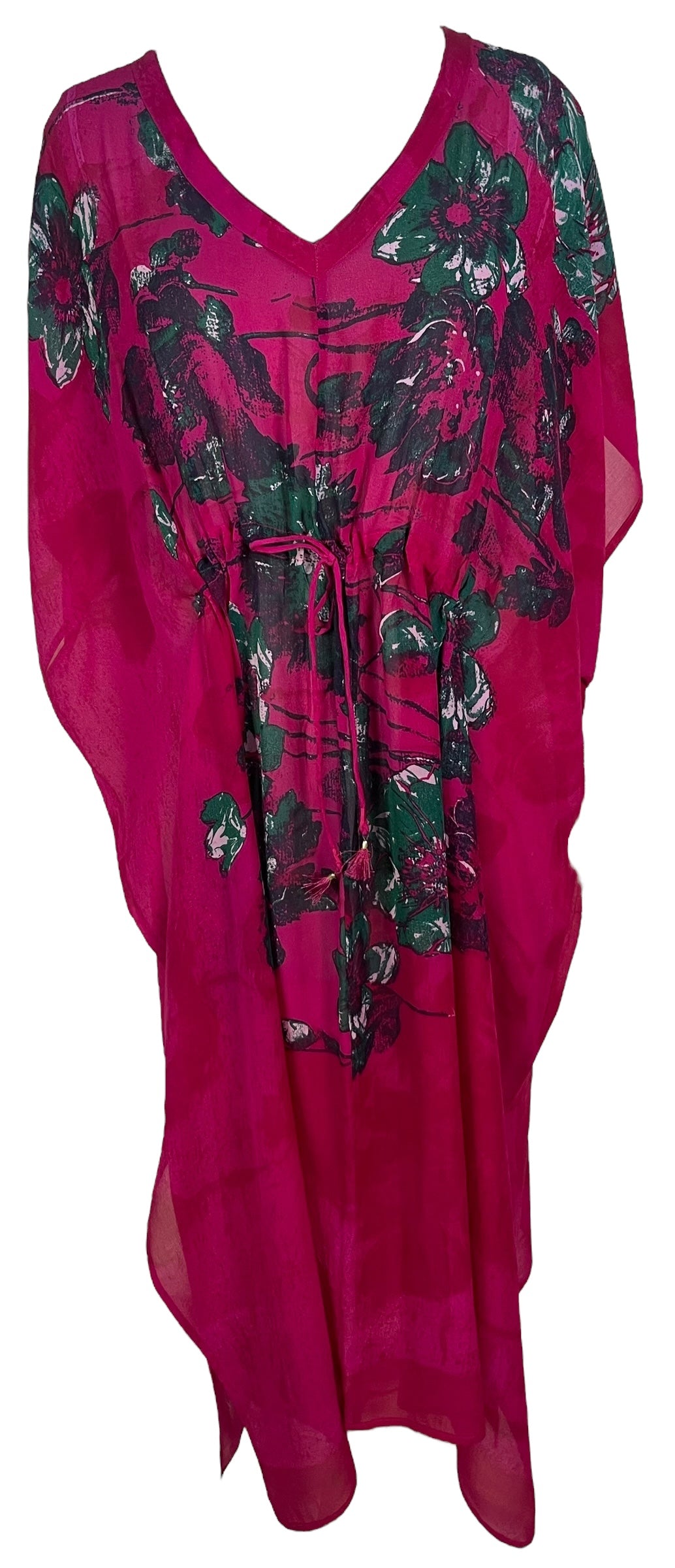 LADY LUCK PRG6790 Sheer Avatar Pure Silk Maxi Kaftan