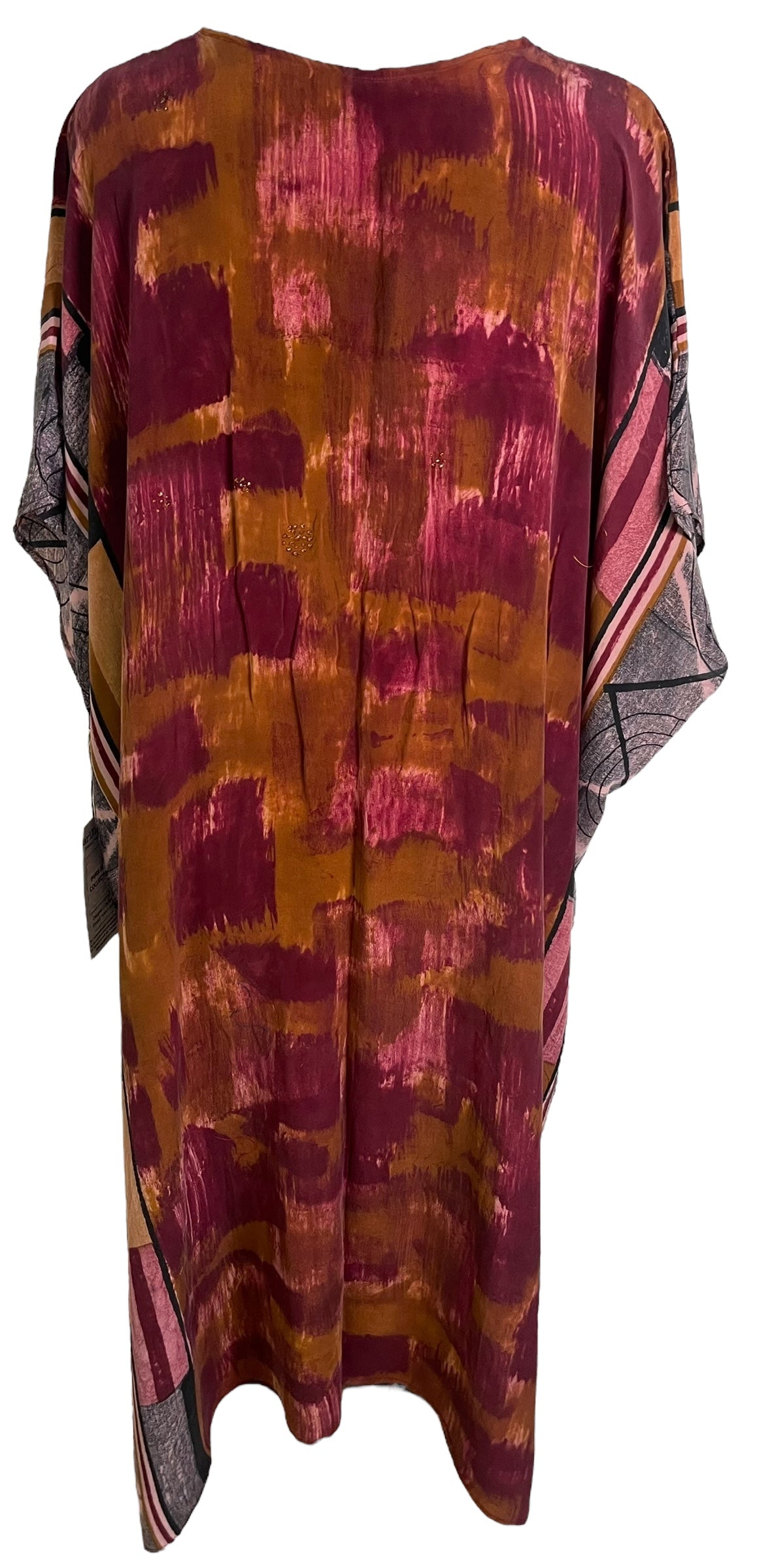 PRC6763 Wabi Sabi Pure Silk Maxi Kaftan