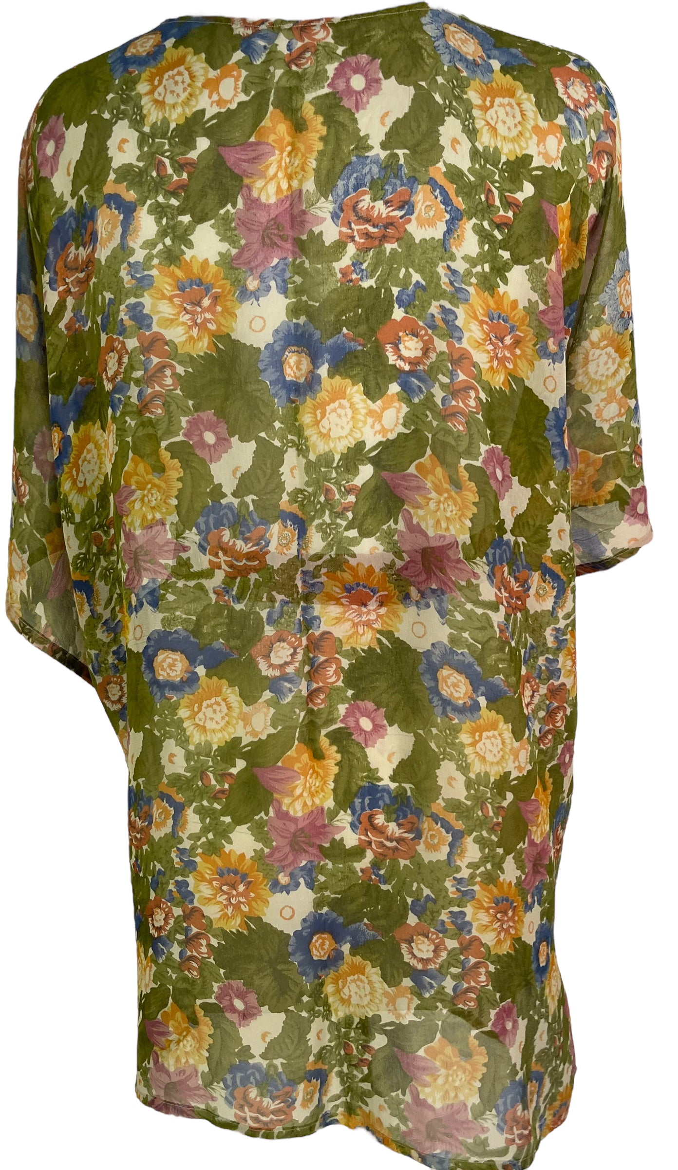 PRG6442 Sheer Avatar Pure Silk Kimono-Sleeved Jacket with Belt