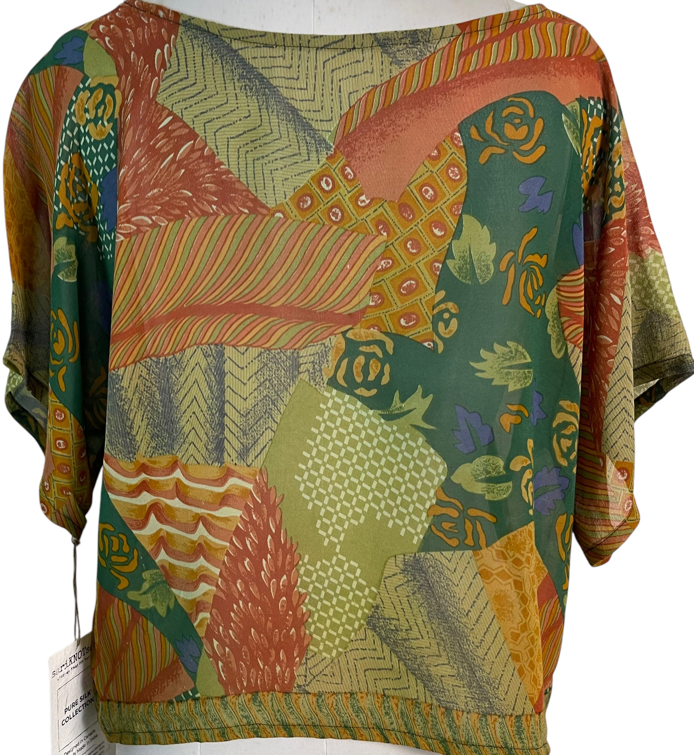 FINAL SALE PRG6135 Sheer Avatar Pure Silk Boxy Top