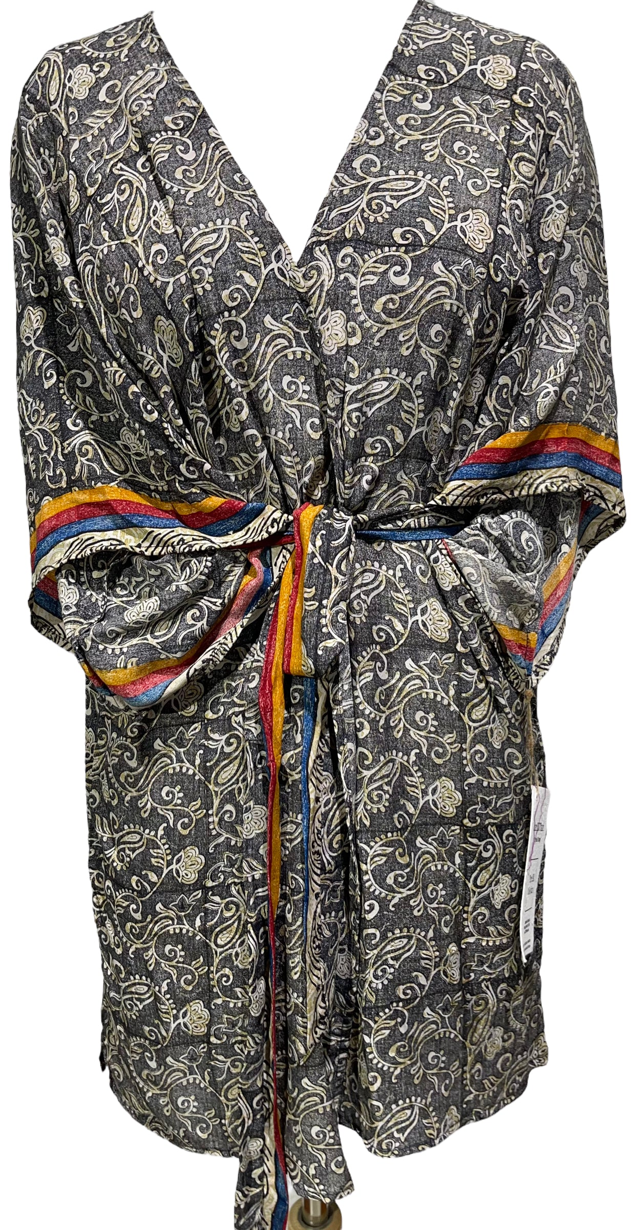 PRC3681 Nirvana Pure Silk Kimono-Sleevedd Jacket with Belt