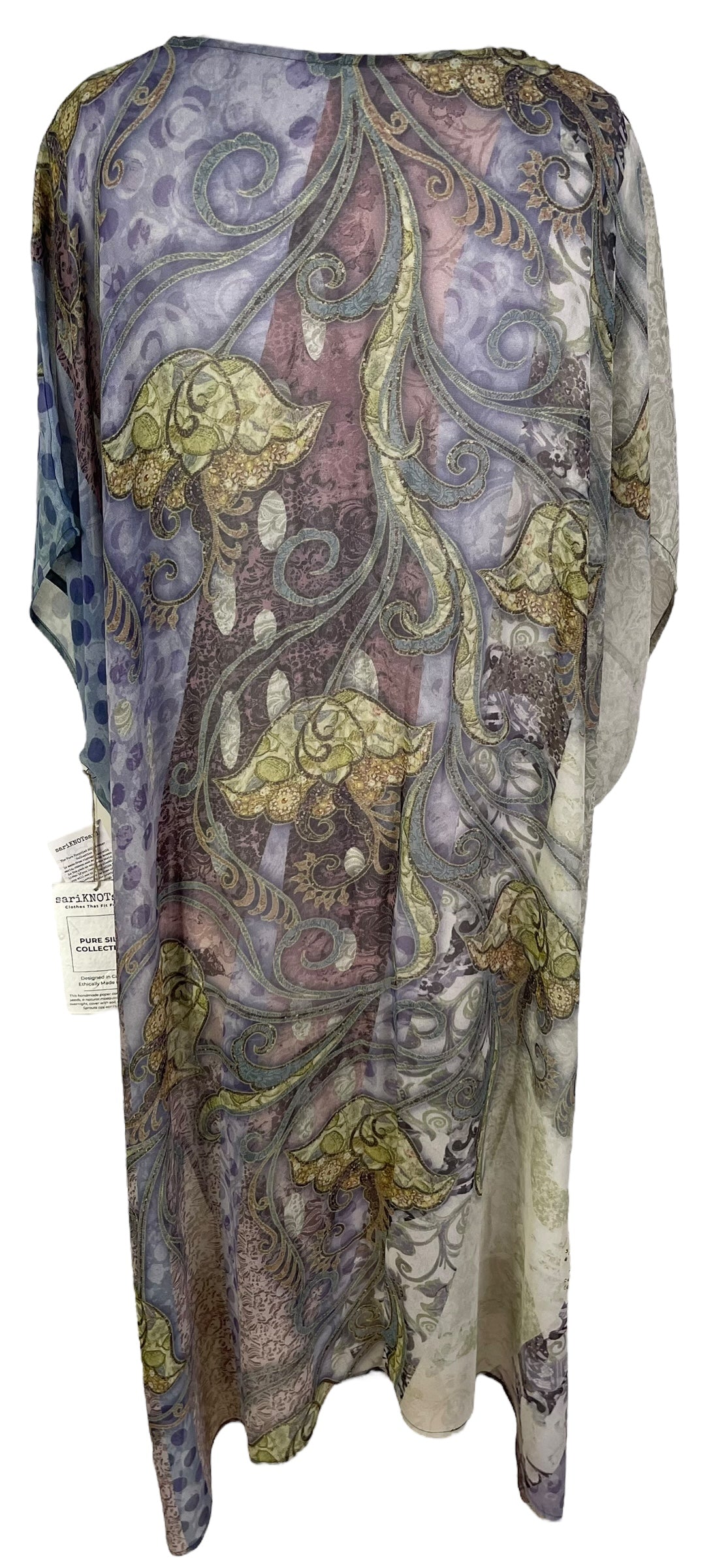 PRG6786 Sheer Avatar Pure Silk Maxi Kaftan