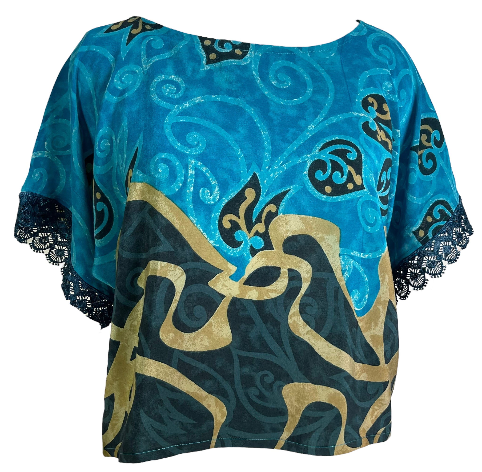PRG6405 Sheer Avatar Pure Silk Boxy Top