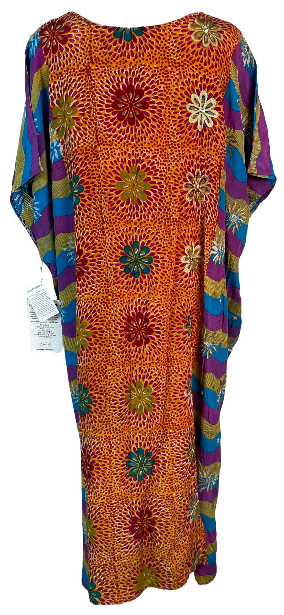 REVOLUTIONHER PRC6415 Avatar Pure Silk Maxi Kaftan