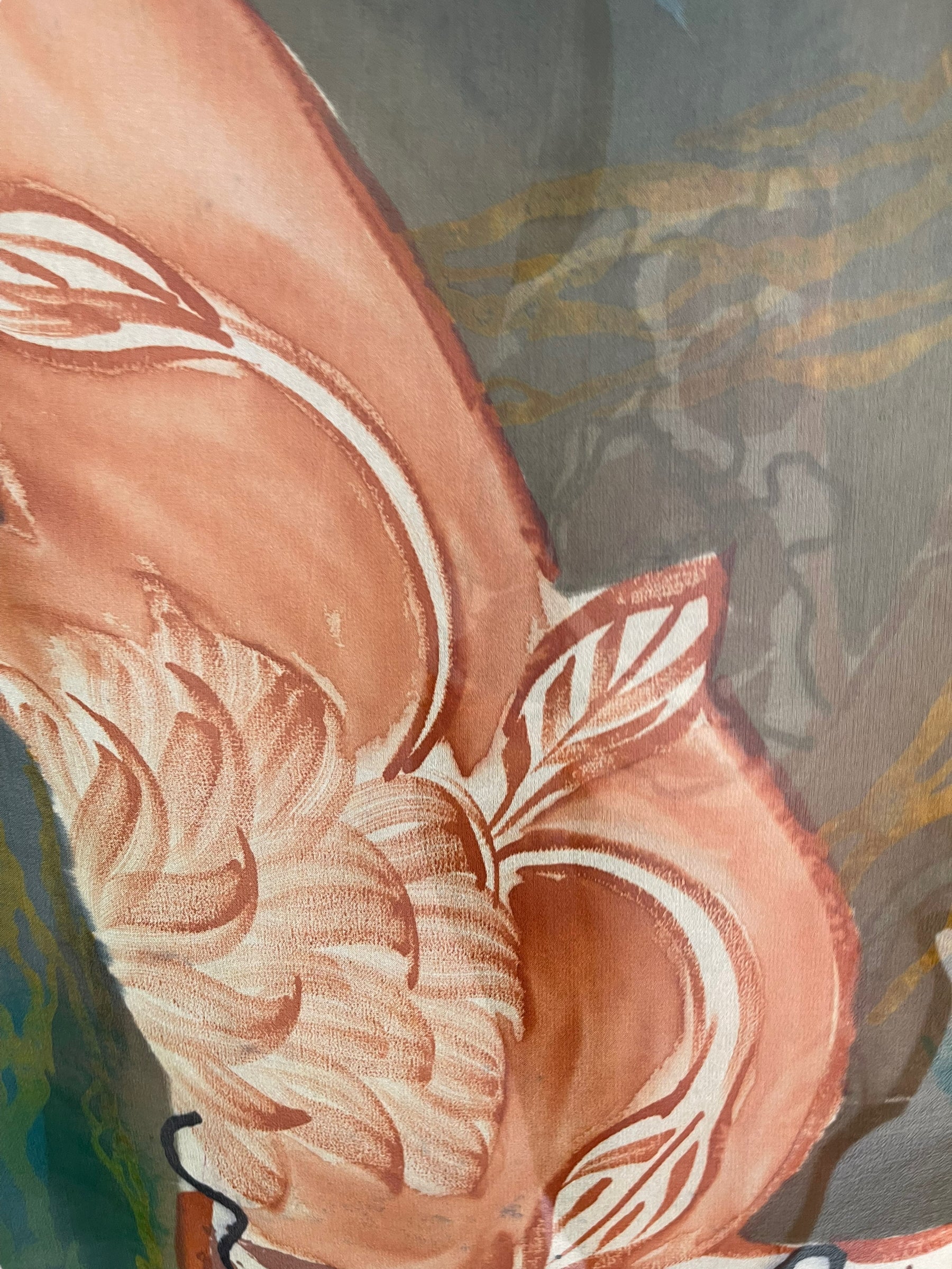 PRG6317 Sheer Avatar Pure Silk Waterfall Top