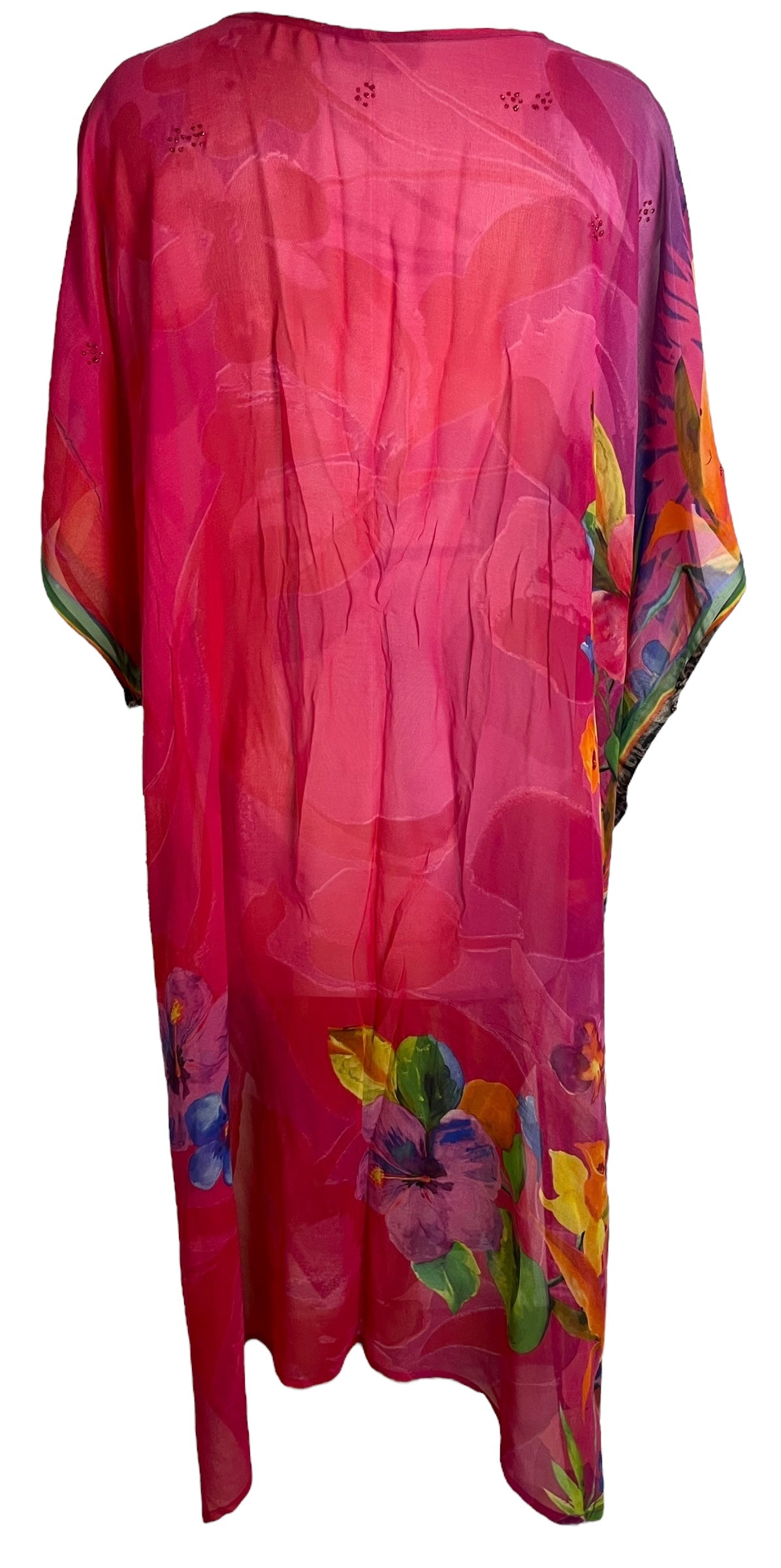 PRG6789 Sheer Wabi Sabi Pure Silk Maxi Kaftan