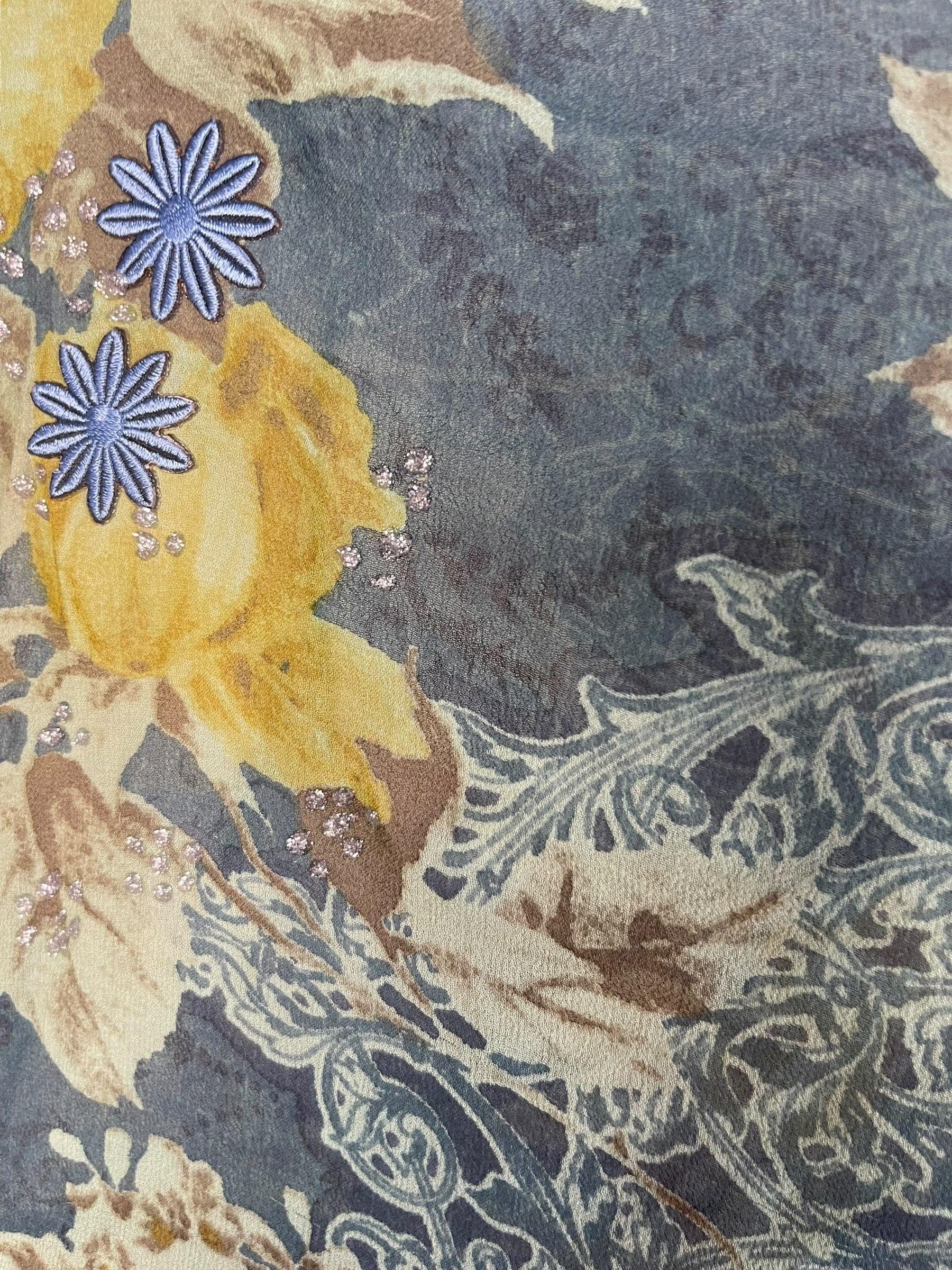 PRG7200 Sheer Wabi Sabi Pure Silk Maxi Kaftan