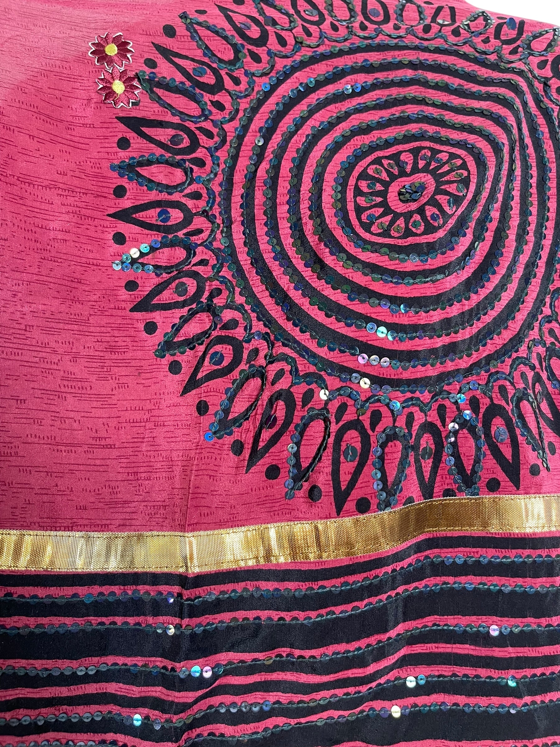 PRC6759 Avatar Long Pure Silk Kimono Sleeved Duster with Belt