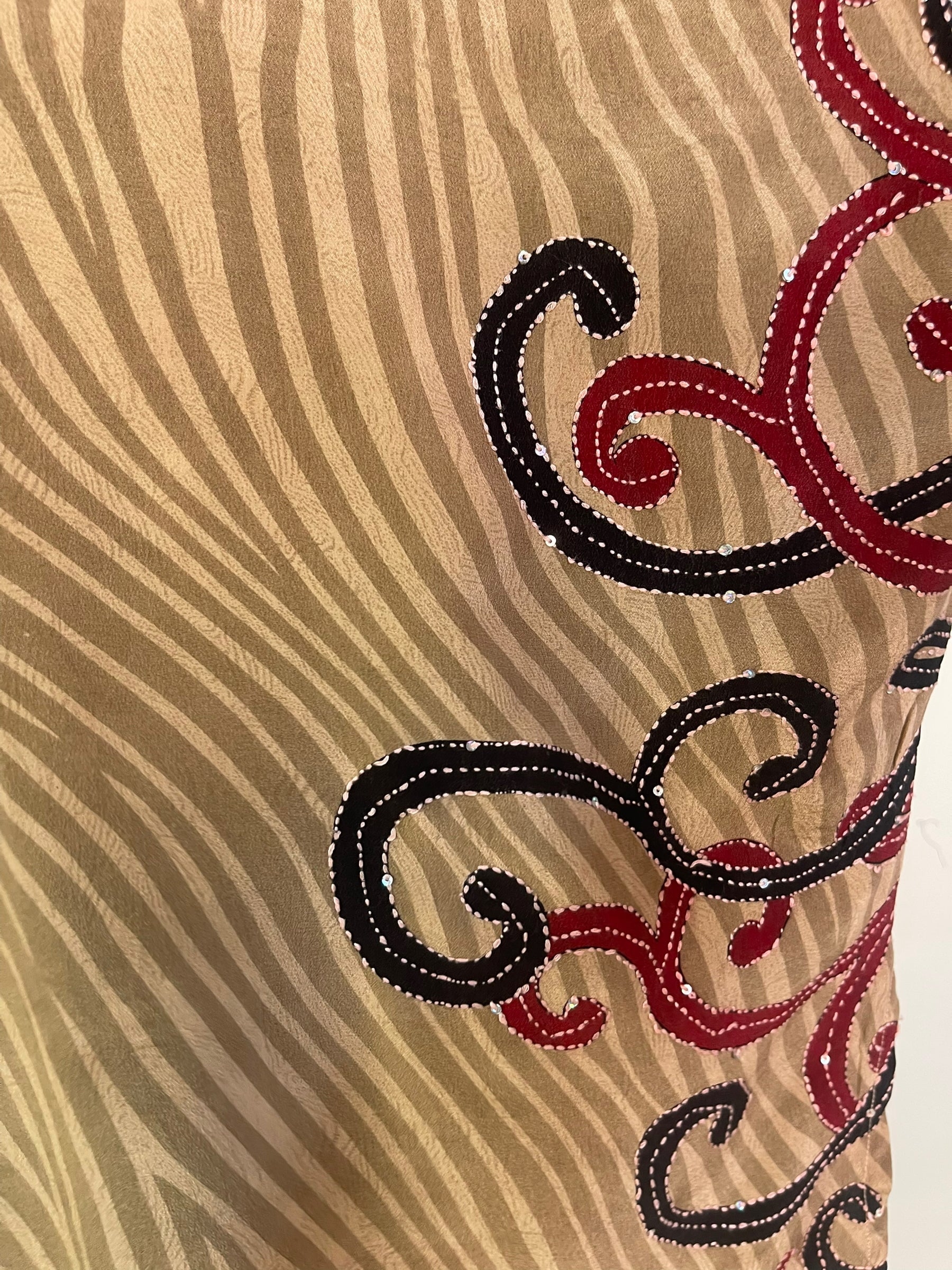 PRC6497 Wabi Sabi Pure Silk Side Slit Top