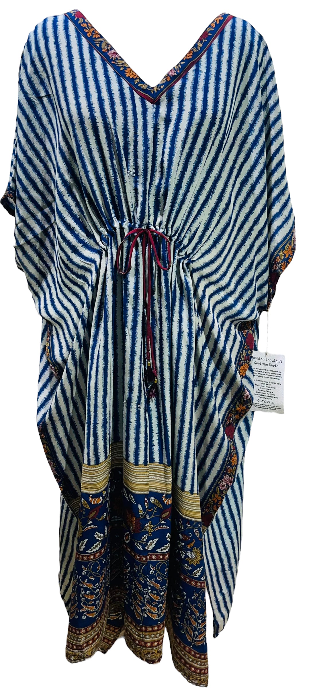 PRG6377 Sheer Avatar Pure Silk Maxi Kaftan