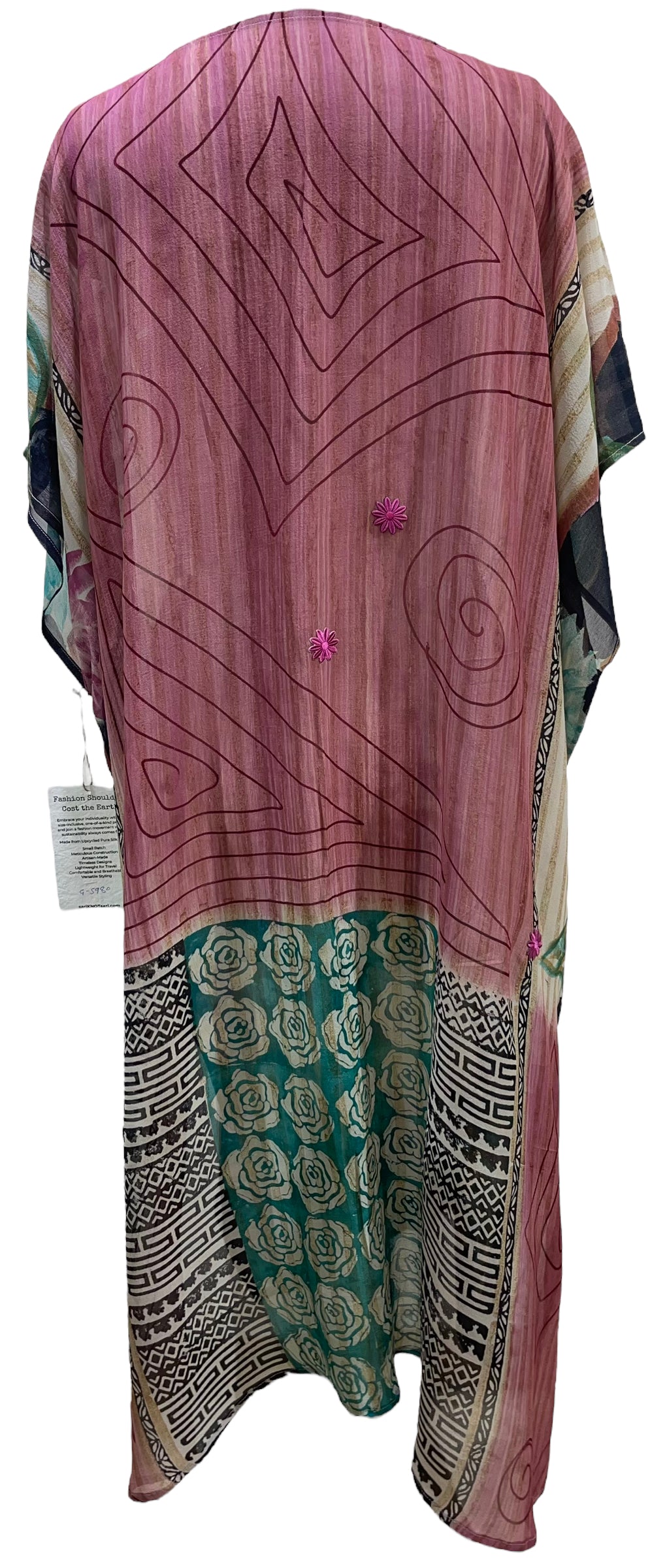 FINAL SALE PRG5980 Sheer Avatar Pure Silk Maxi Kaftan