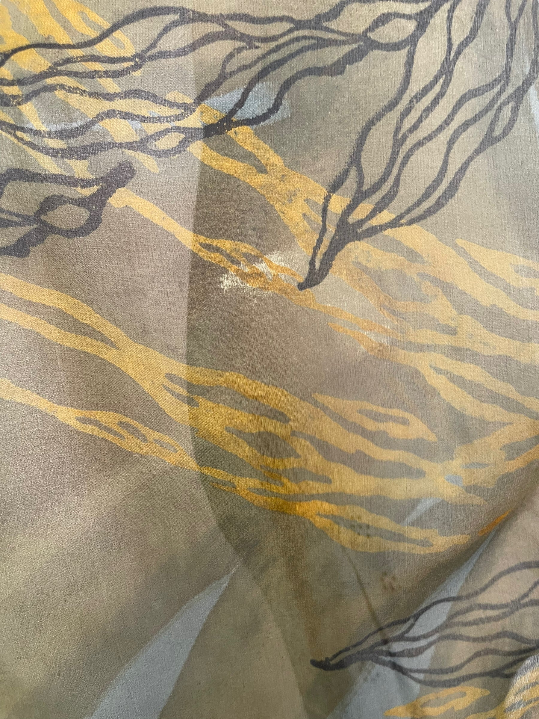 PRG6317 Sheer Avatar Pure Silk Waterfall Top