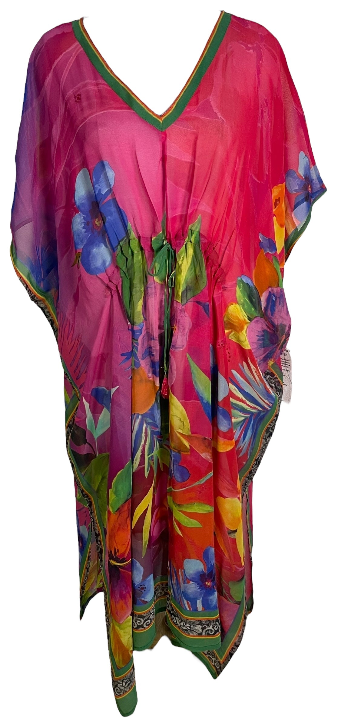 PRG6789 Sheer Wabi Sabi Pure Silk Maxi Kaftan
