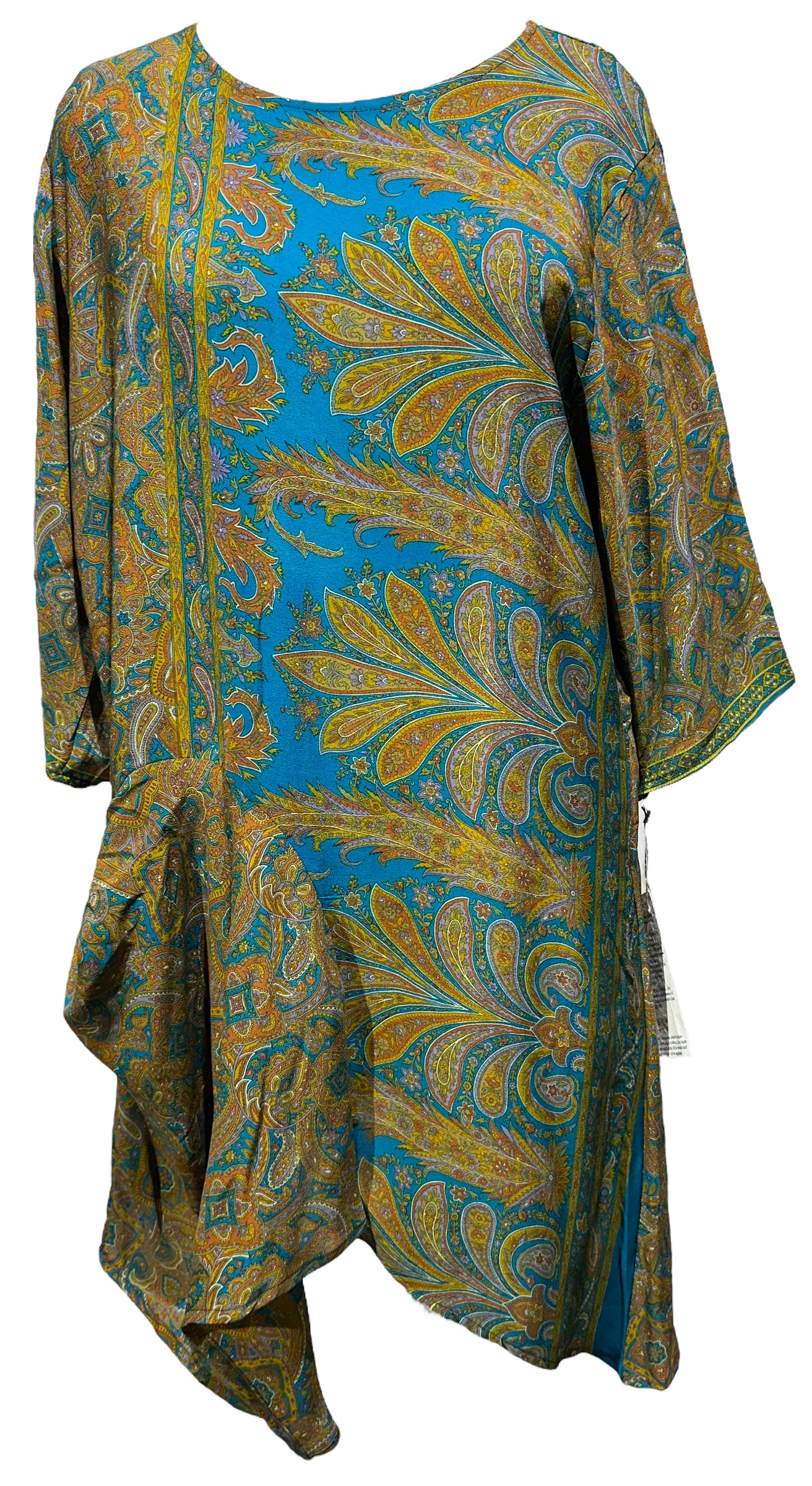 PRC4110 Avatar Pure Silk Self Pocket Tunic Dress