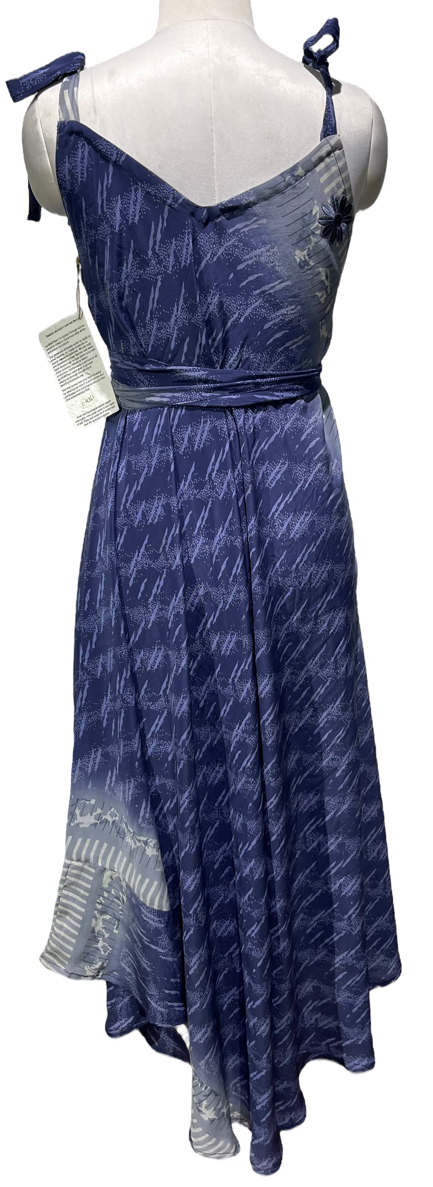 PRC4361 Wabi Sabi Pure Silk Maxi Dress with Belt