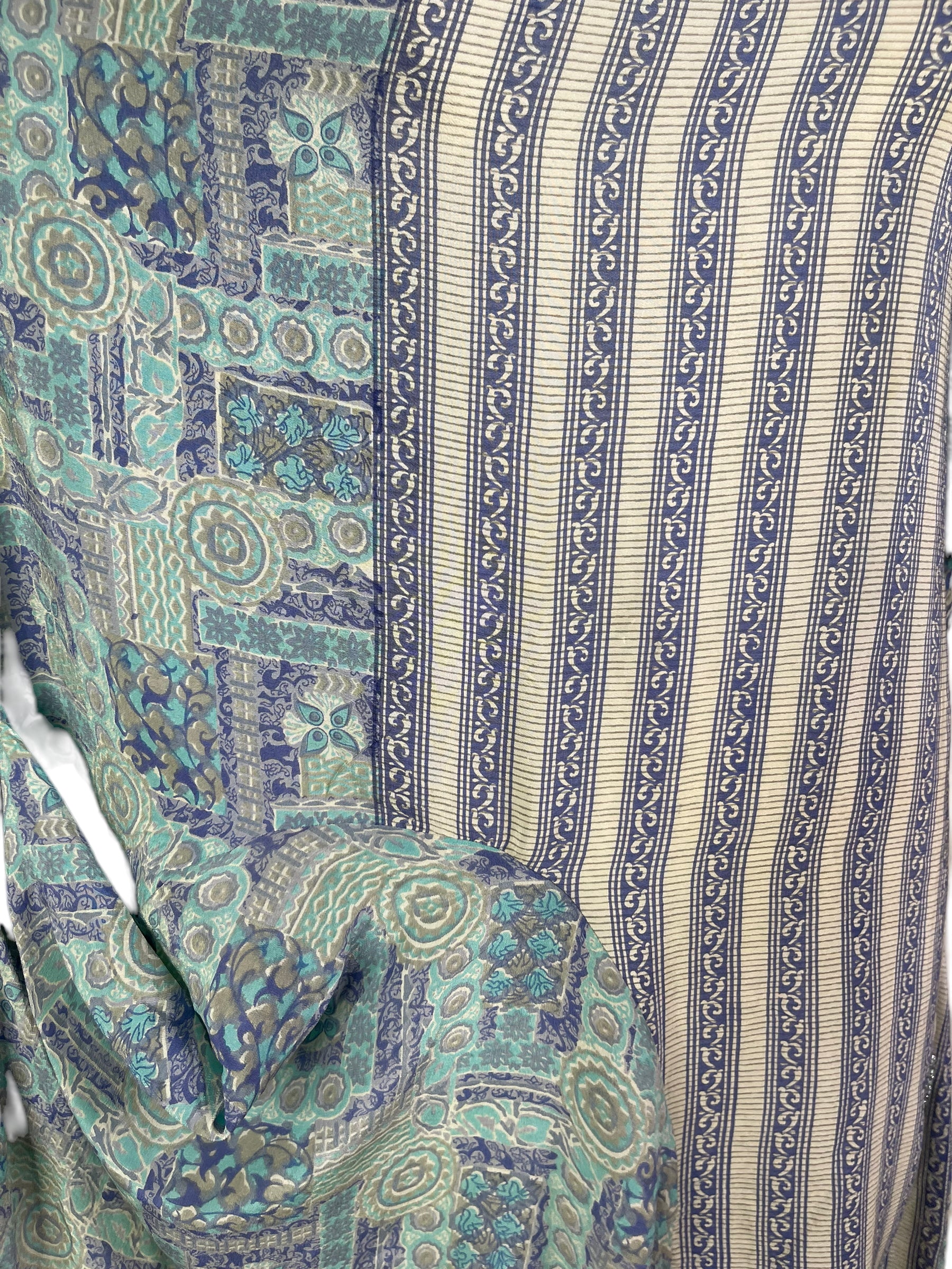 LADY LUCK PRC6553 Avatar Pure Silk Self Pocket Tunic Dress