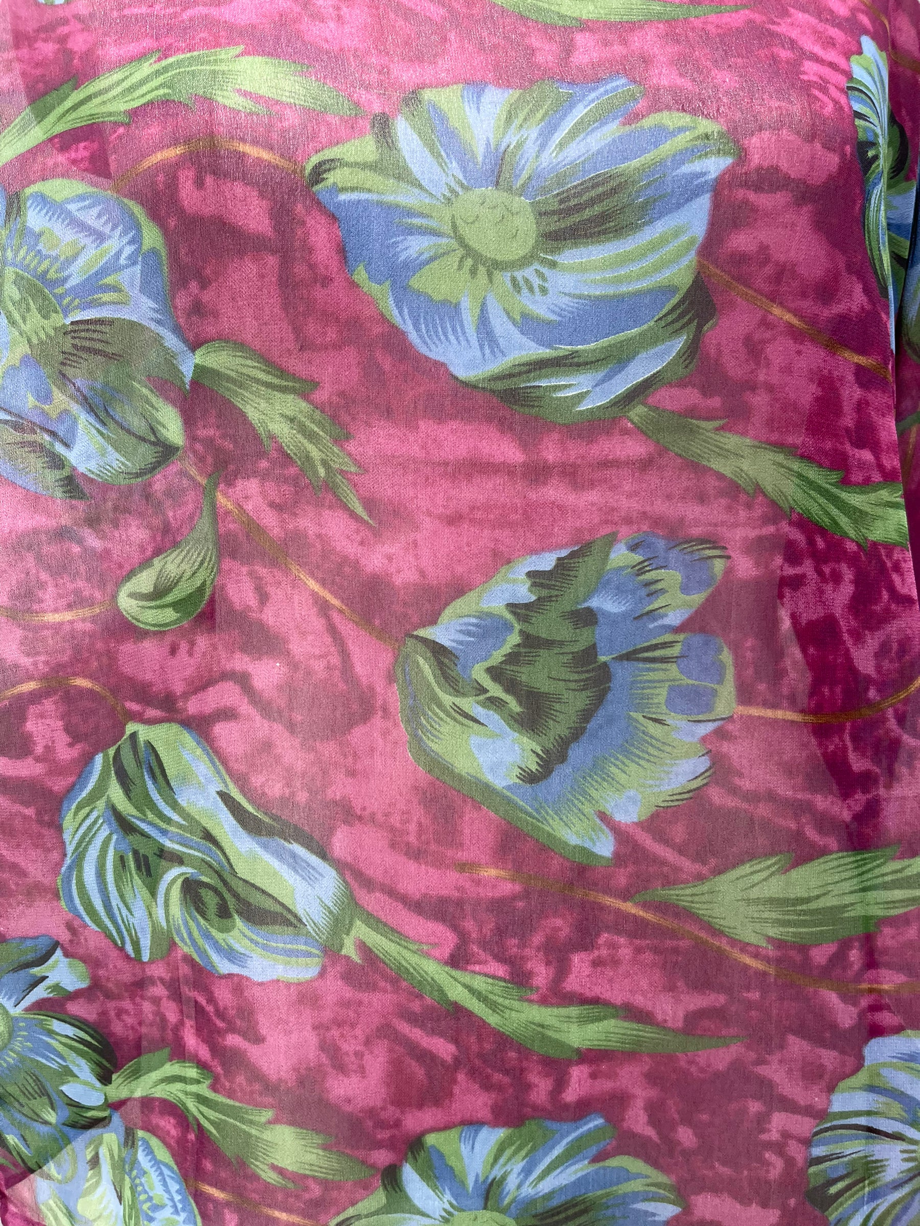 REVOLUTIONHER PRG4340 Sheer Avatar Pure Silk Side Slit Top