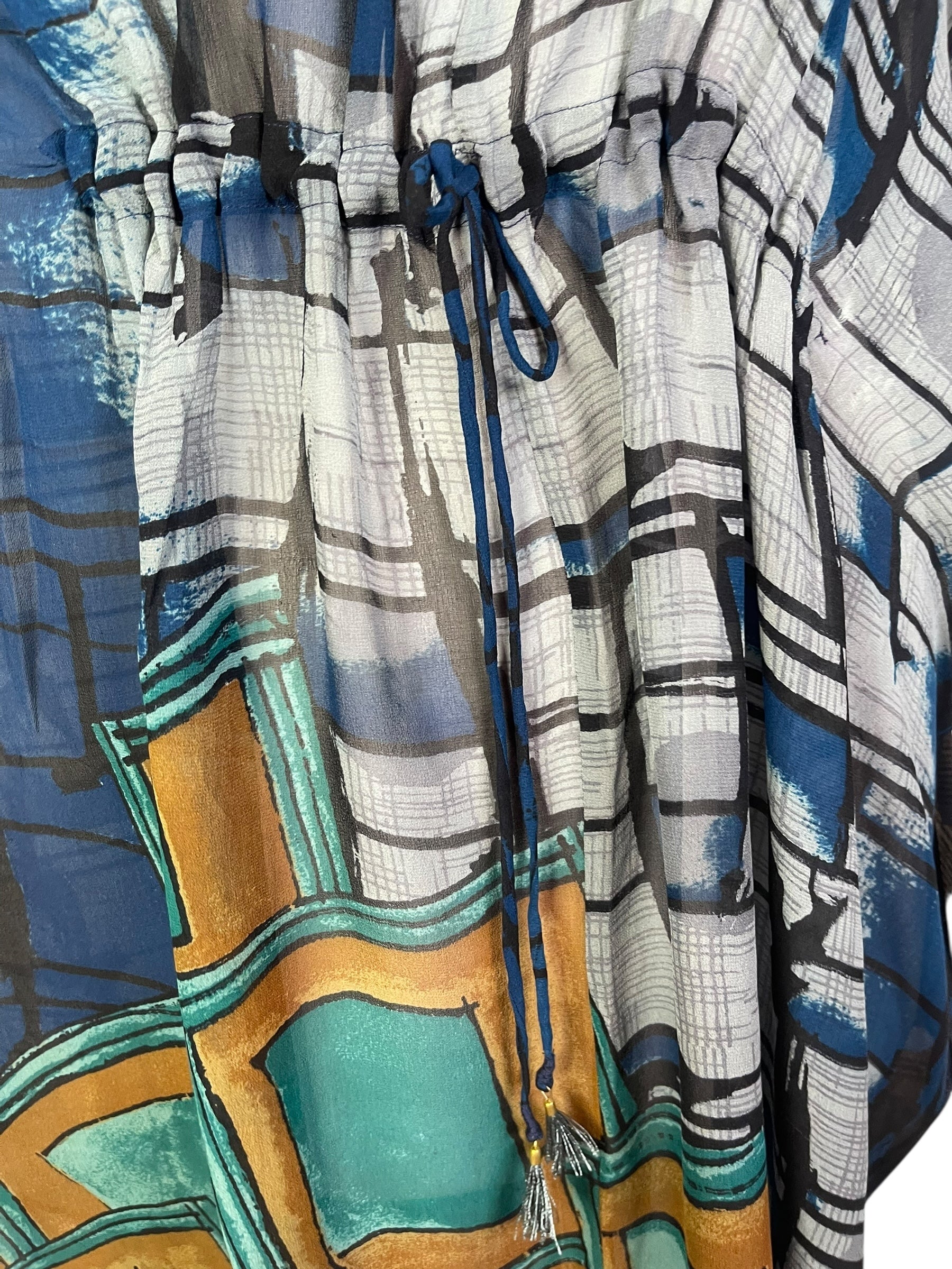 PRG6785 Sheer Wabi Sabi Pure Silk Maxi Kaftan