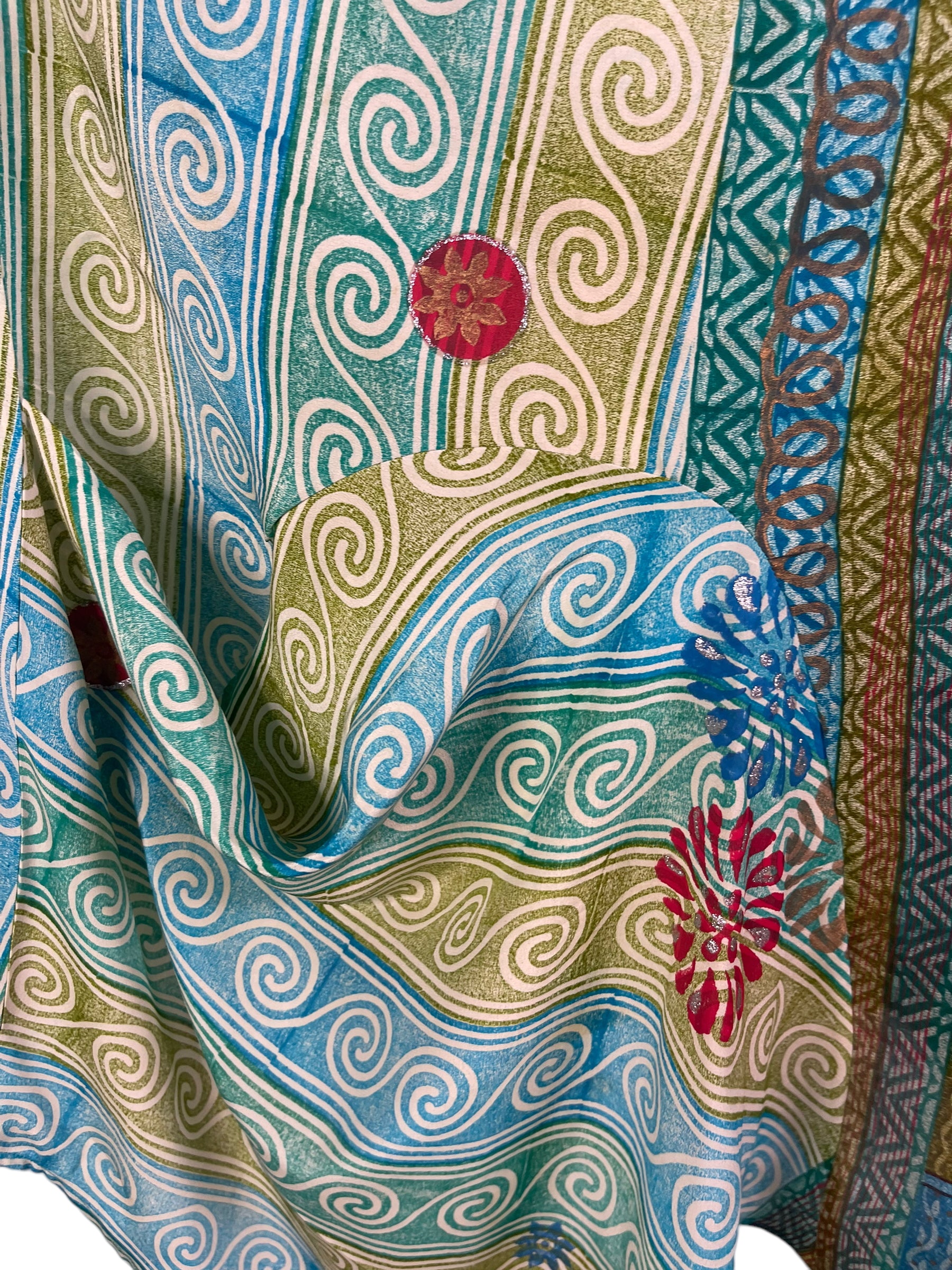 PRC6537 Avatar Pure Silk Self Pocket Tunic Dress