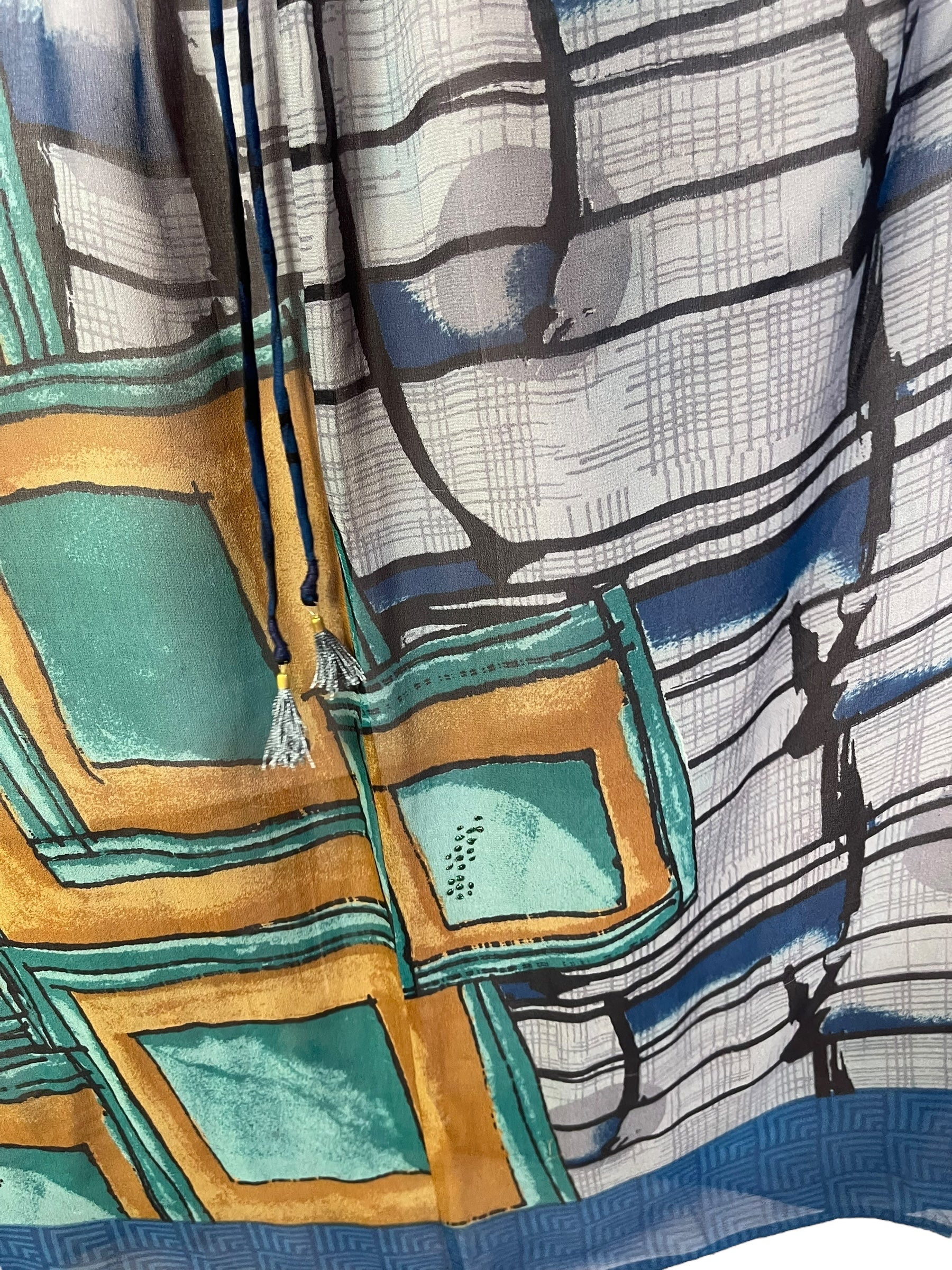 PRG6785 Sheer Wabi Sabi Pure Silk Maxi Kaftan