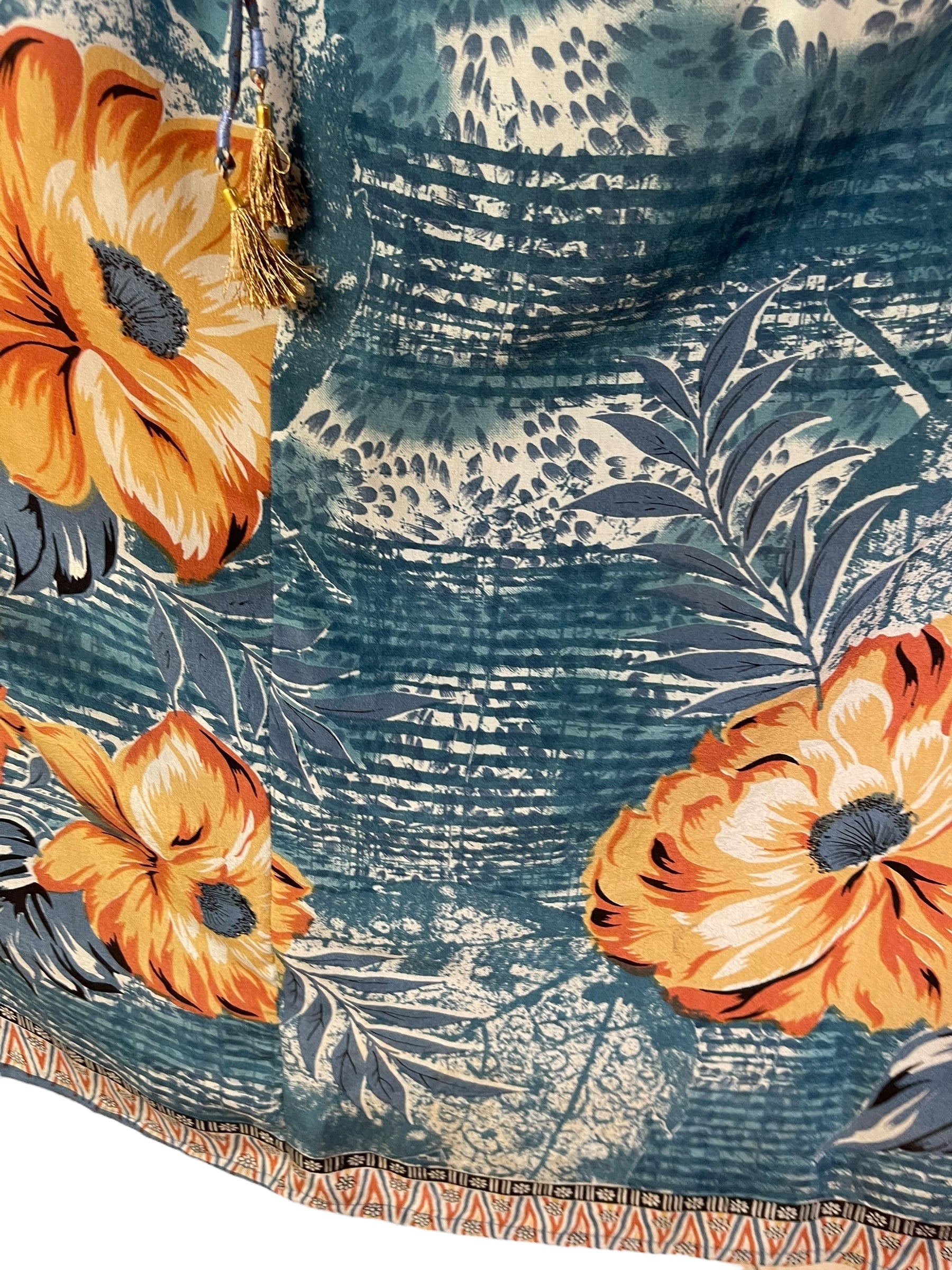 PRC6777 Wabi Sabi Pure Silk Maxi Kaftan