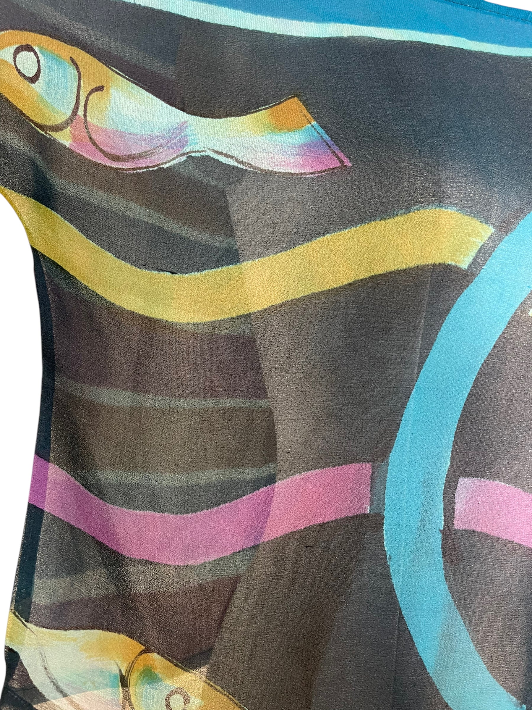 PRG6142 Sheer Wabi Sabi Pure Silk Boxy Top