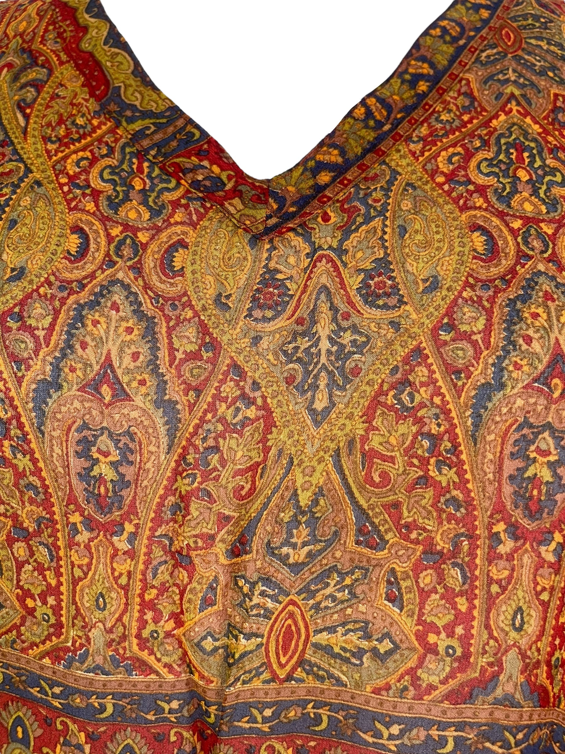 PRG7189 Sheer Avatar Pure Silk Short Kaftan Tunic without Slits