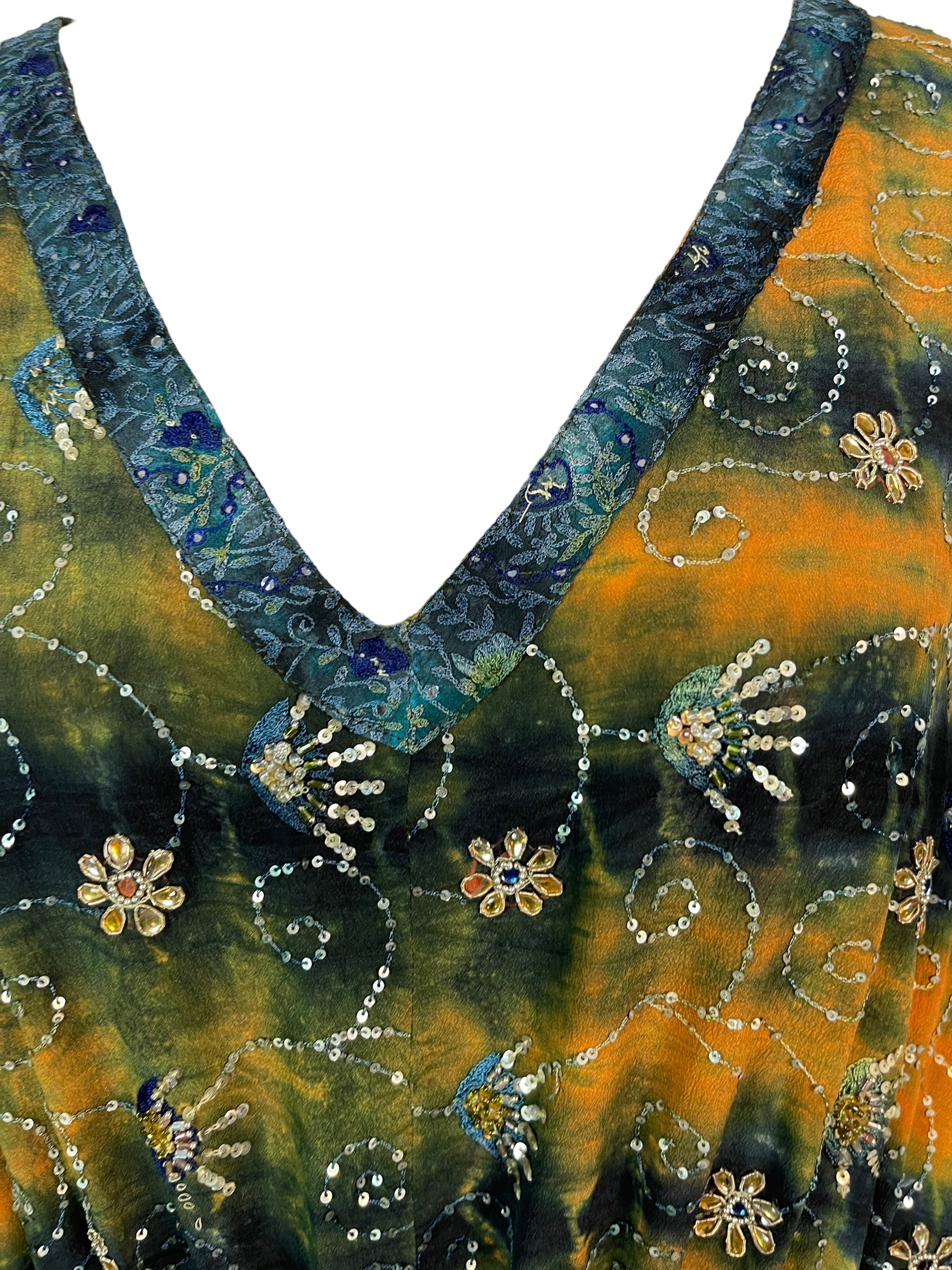 PRC6394 Avatar Pure Silk Maxi Kaftan