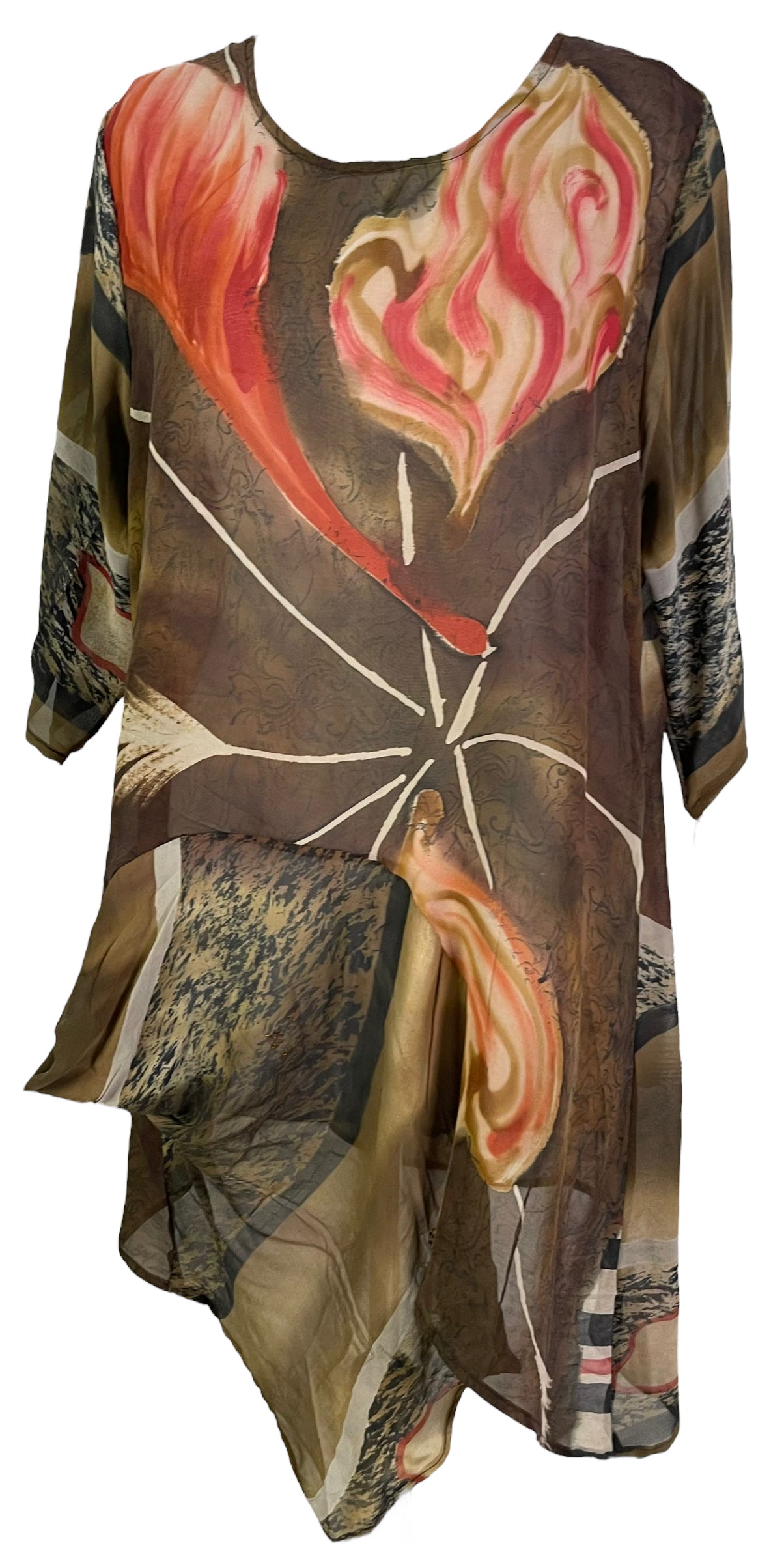 PRC7245 Avatar Pure Silk Maxi Dress with Belt
