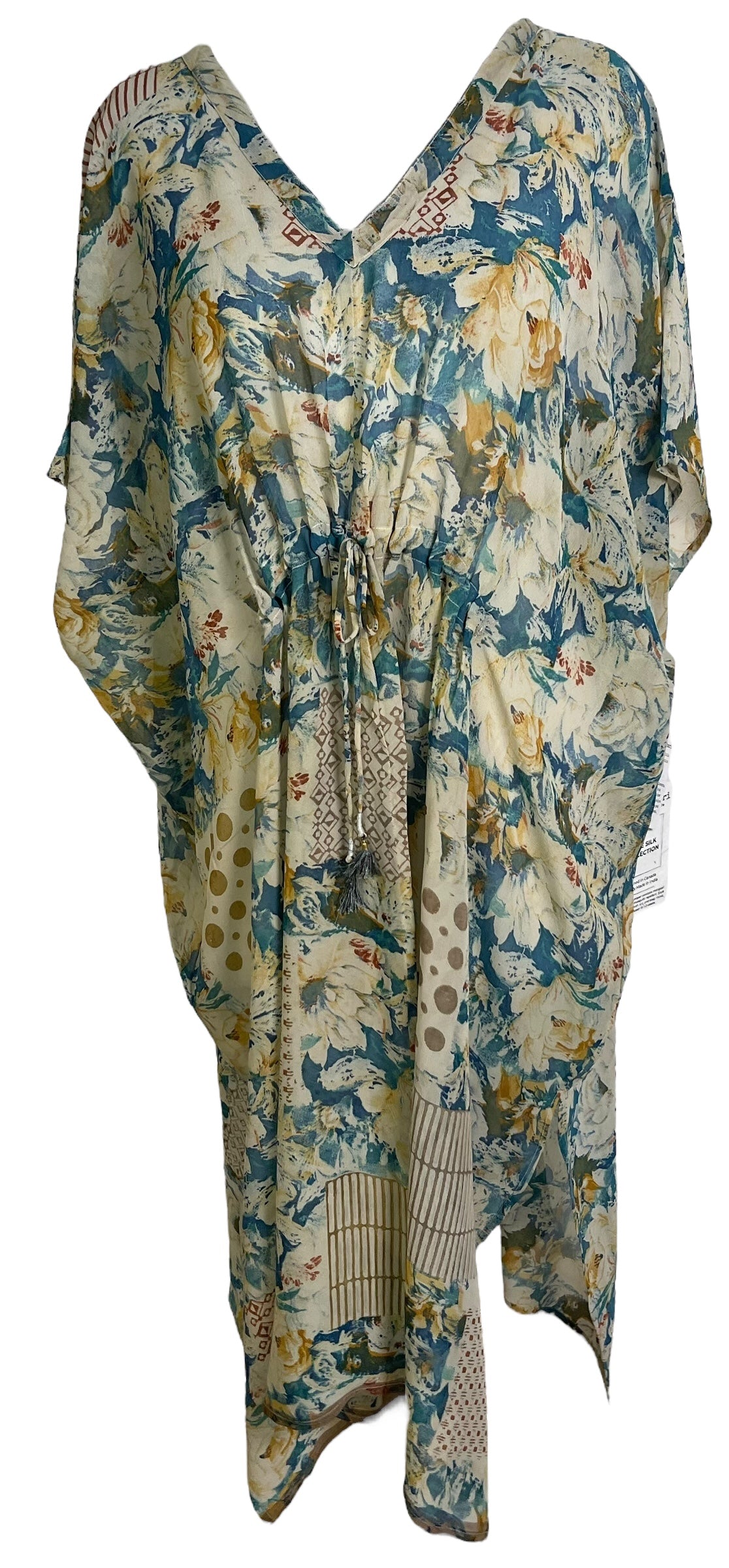 PRG6779 Sheer Wabi Sabi Pure Silk Maxi Kaftan