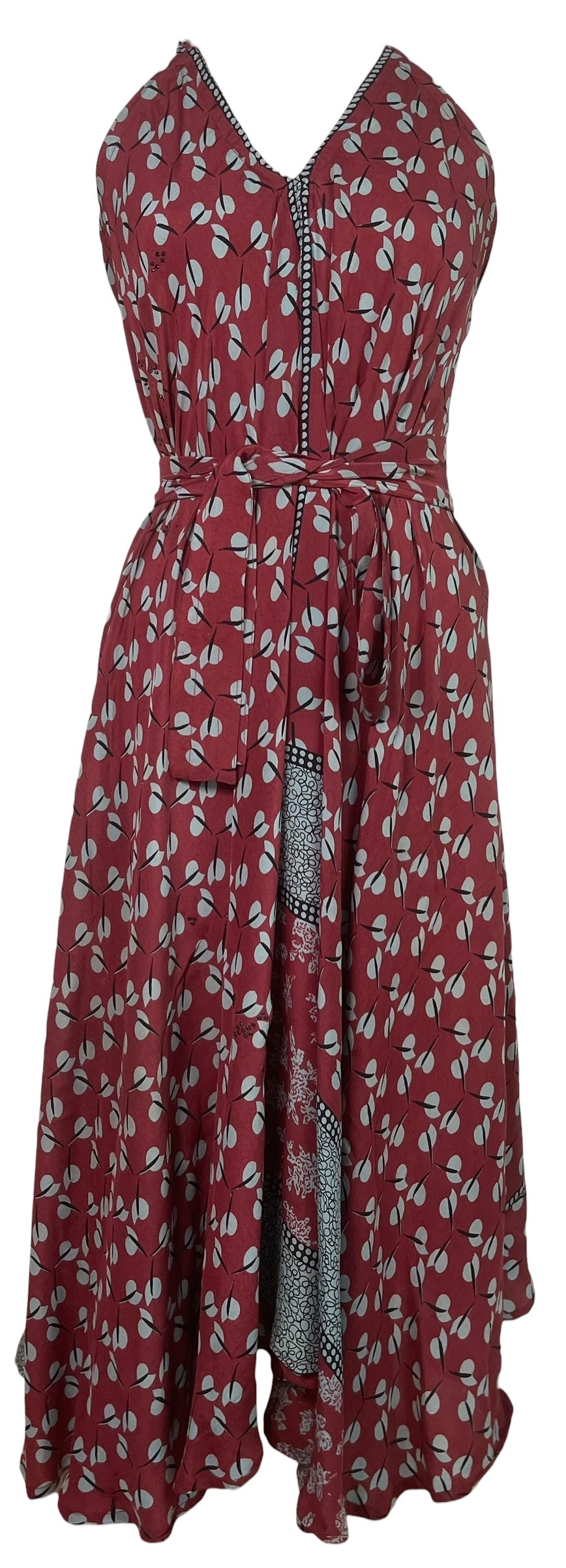 PREVIEW PRC8642 Wabi Sabi Pure Silk Maxi Dress with Belt by MARCH2026 – Handmade ethical Maxi Dress from sariKNOTsari using upcycled silk. Designed in Canada for travel and slow fashion, loved from Toronto to LA to Sydney.