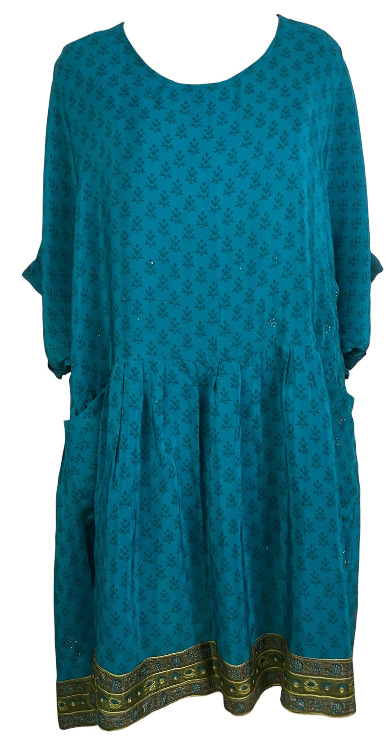 PRC8789 Wabi Sabi Pure Silk Boxy Babydoll Dress
