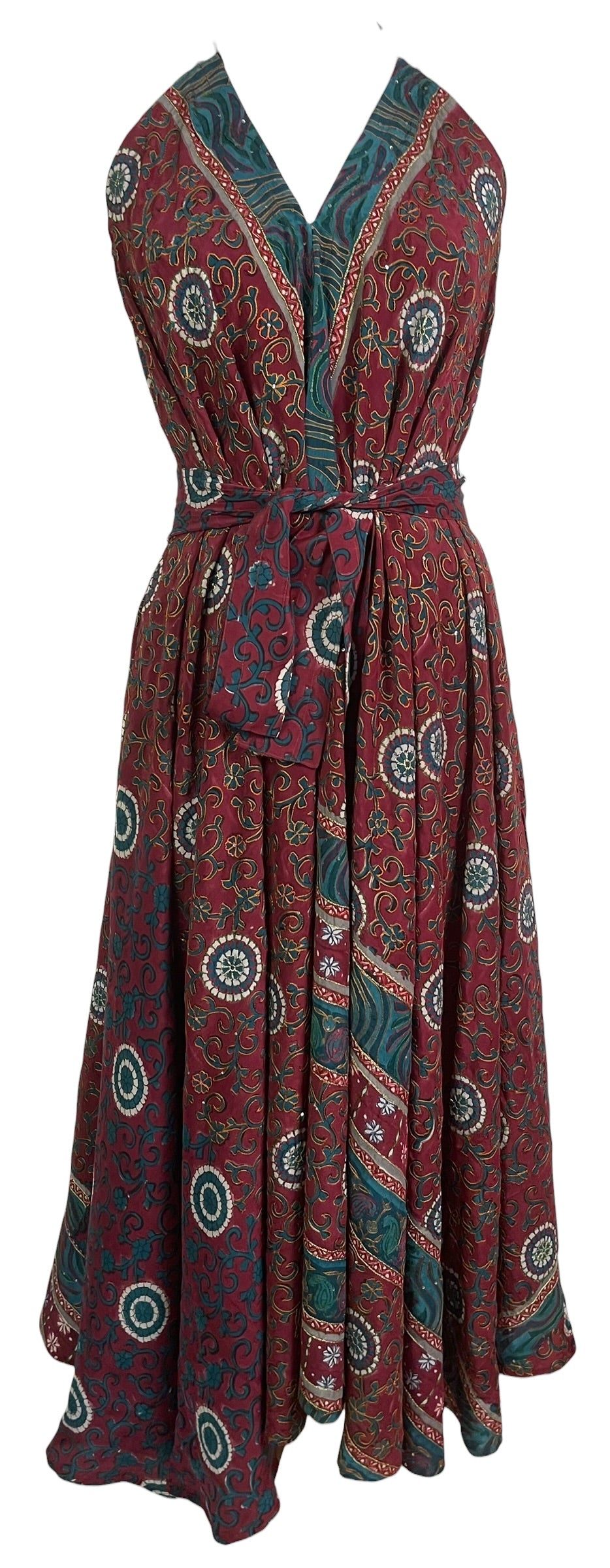 PRC8999 Avatar Pure Silk Maxi Dress with Belt