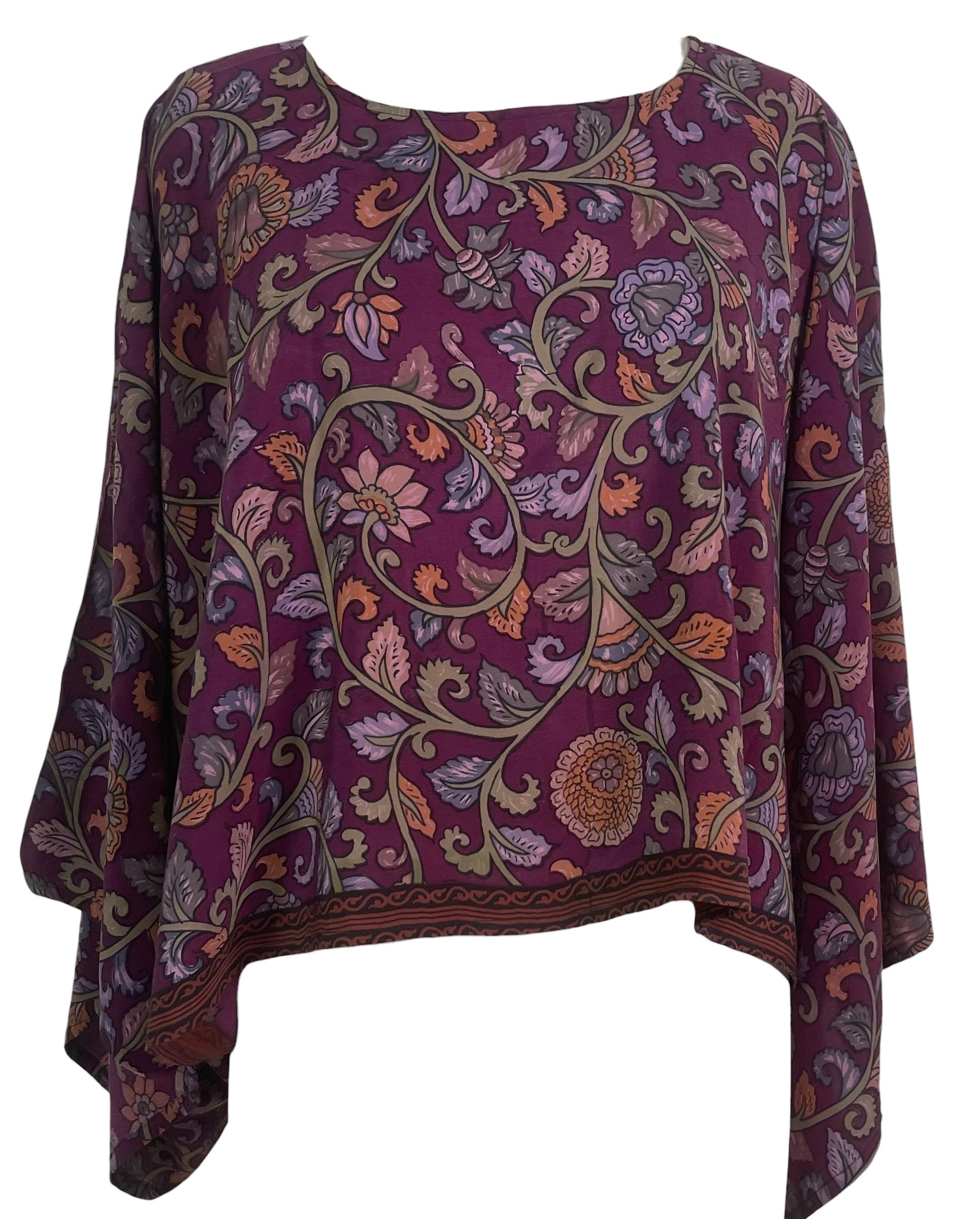Releases Sunday at 8pm EST PRC9003 Wabi Sabi Pure Silk Kimono-Sleeved Top