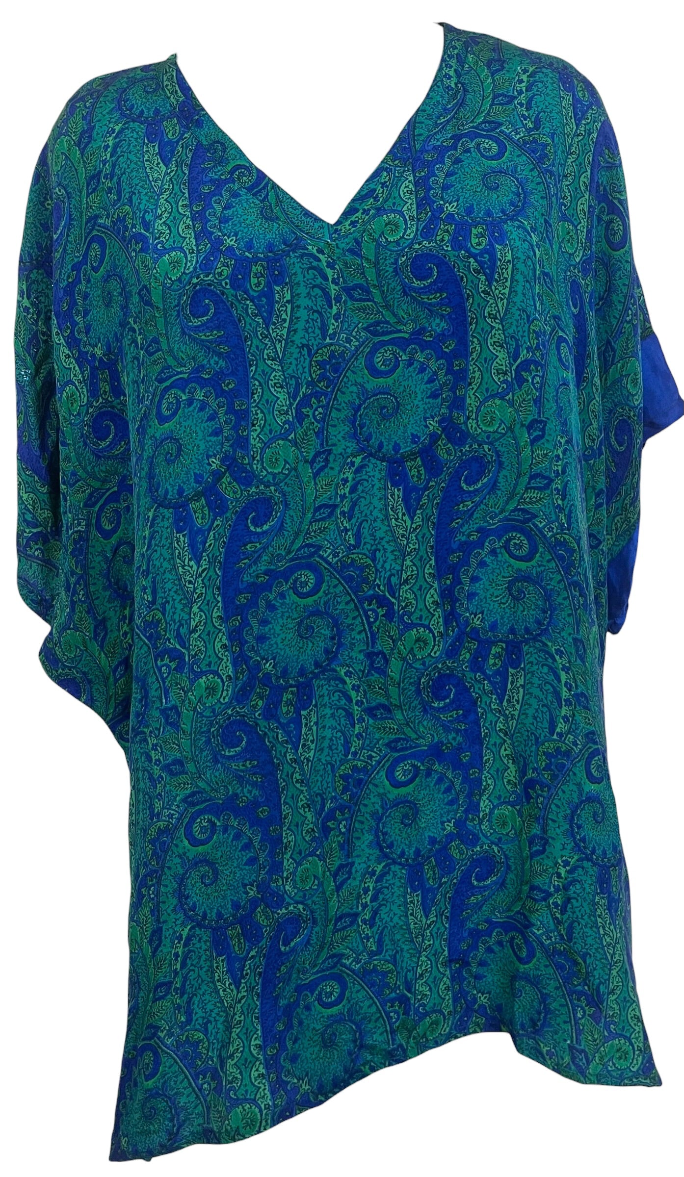PRC9015 Avatar Pure Silk Long Tunic with Side Ties