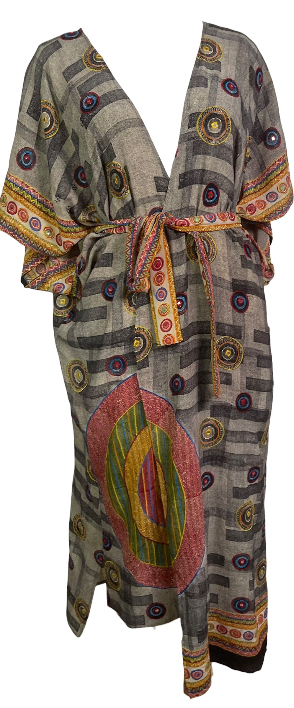 Releases Sunday at 8pm EST PRC9057 Wabi Sabi Pure Silk Kimono Sleeved Duster with Belt