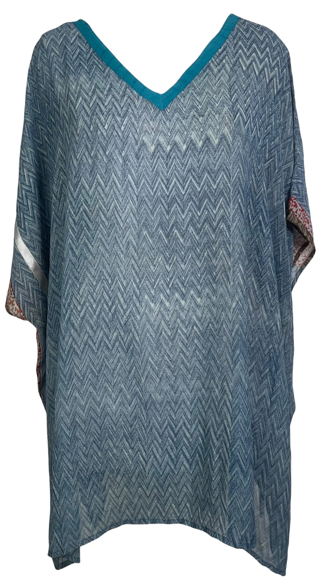 PRG8779 Sheer Wabi Sabi Pure Silk Short Kaftan Tunic With Slits by 15 FEBRUARY 2026 – Handmade ethical Short Kaftan from sariKNOTsari using upcycled silk. Designed in Canada for travel and slow fashion, loved from Toronto to LA to Sydney.