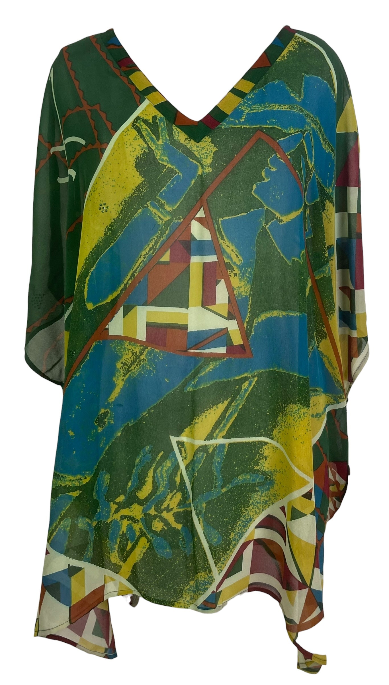 PRG8785 Sheer Wabi Sabi Pure Silk Short Kaftan Tunic With Slits by 15 FEBRUARY 2026 – Handmade ethical Short Kaftan from sariKNOTsari using upcycled silk. Designed in Canada for travel and slow fashion, loved from Toronto to LA to Sydney.