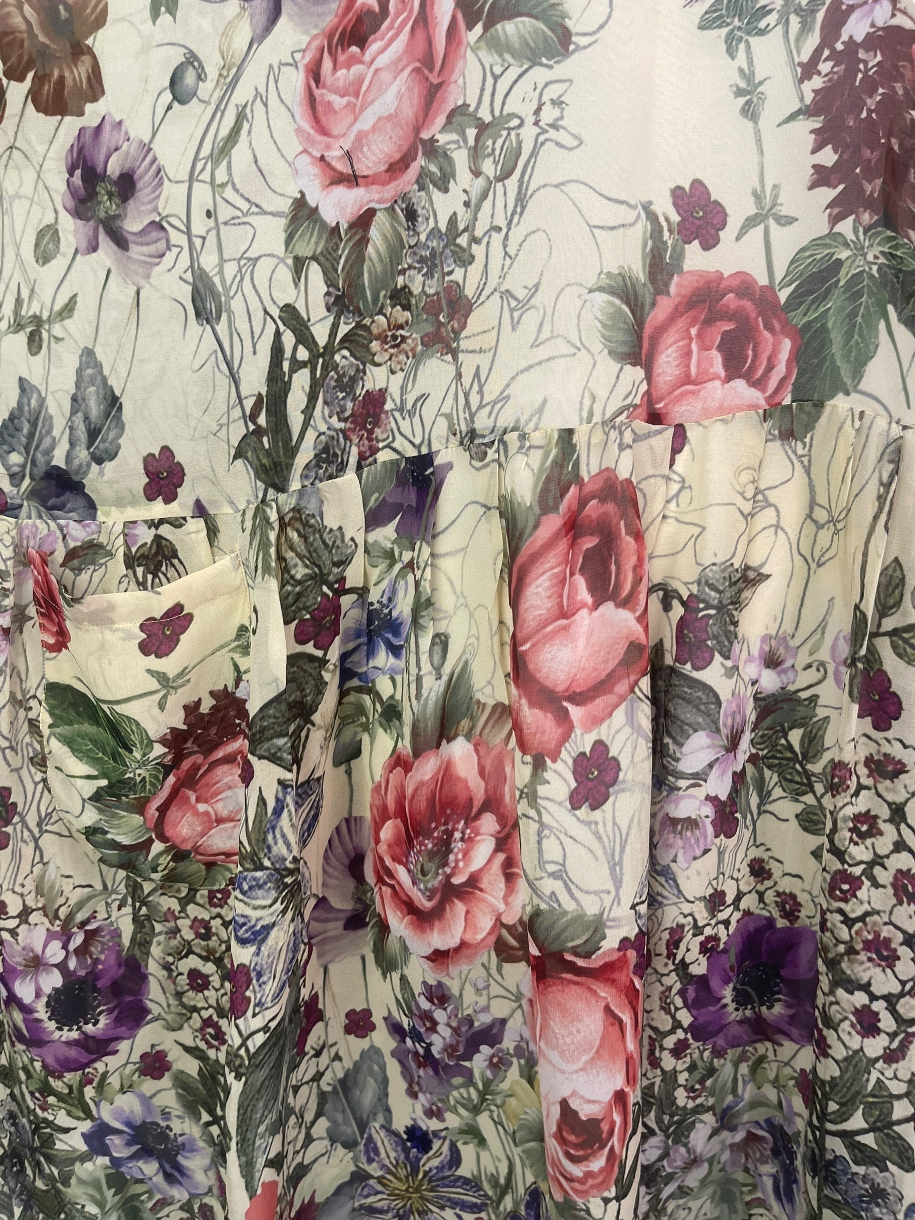 PRG8177 Sheer Wabi Sabi Pure Silk Boxy Babydoll Dress