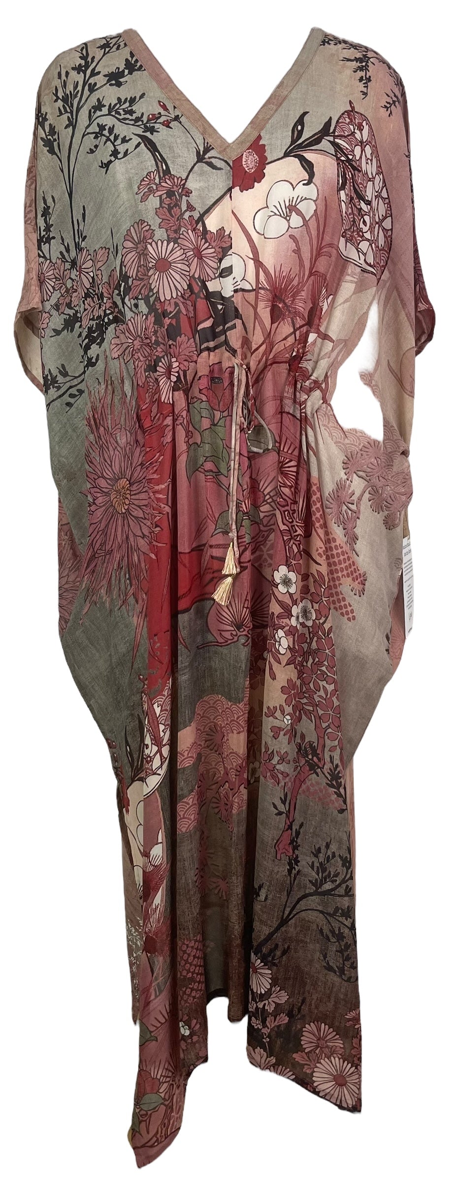 Releases Sunday at 8pm EST PRG8261 Sheer Wabi Sabi Pure Silk Maxi Kaftan